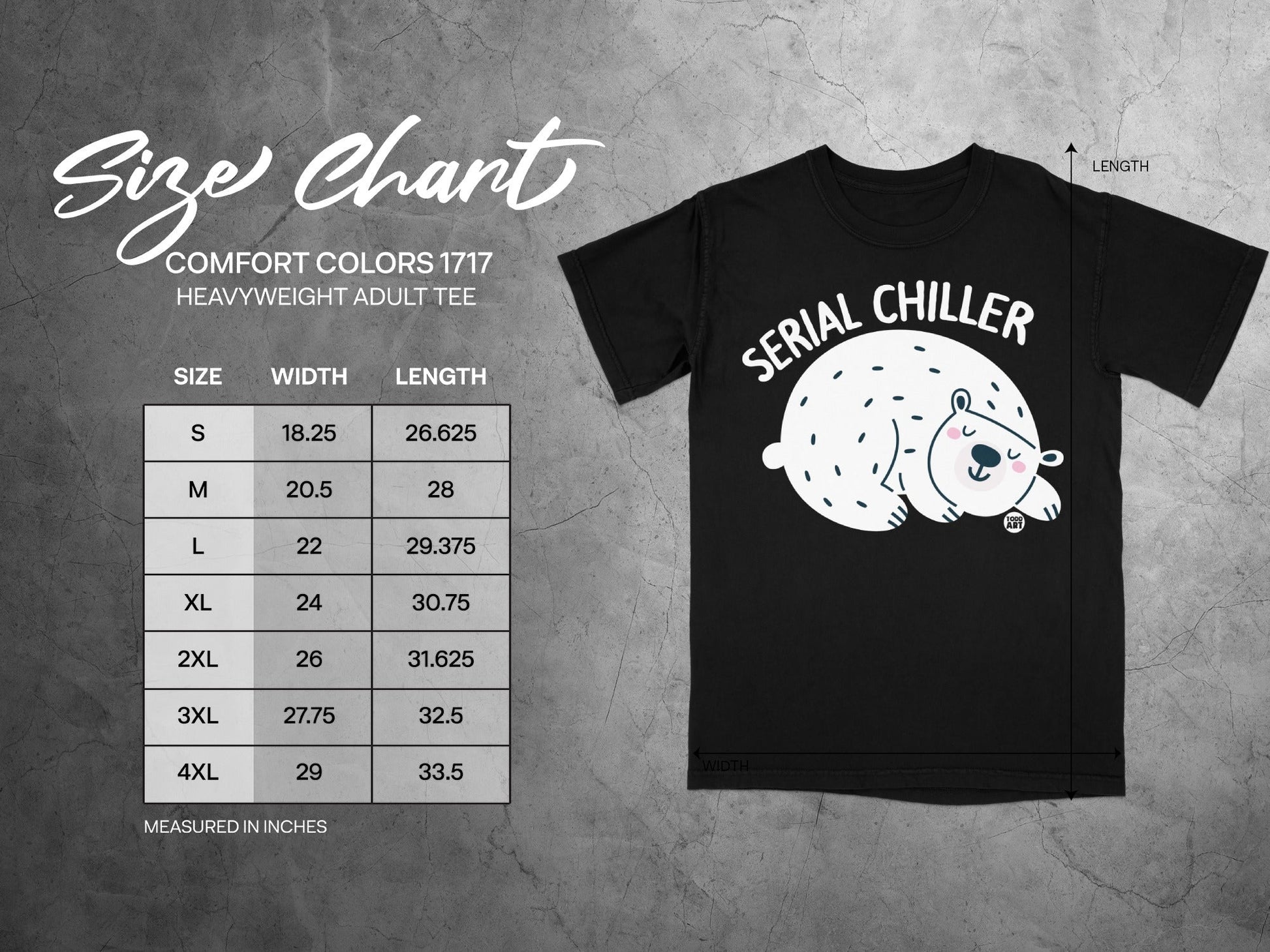 Serial Chiller Graphic Black Heavyweight Adult Tee