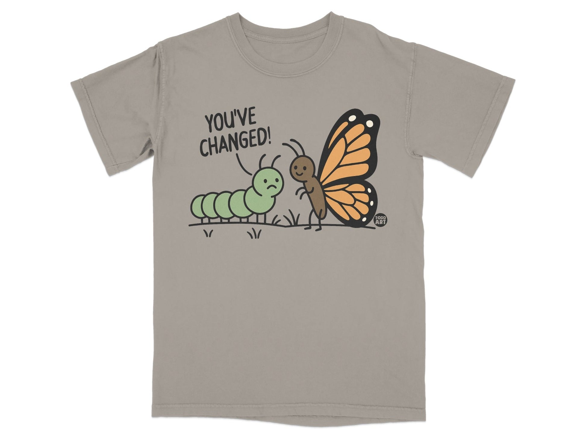 You've Changed Caterpillar and Butterfly Graphic Shirt