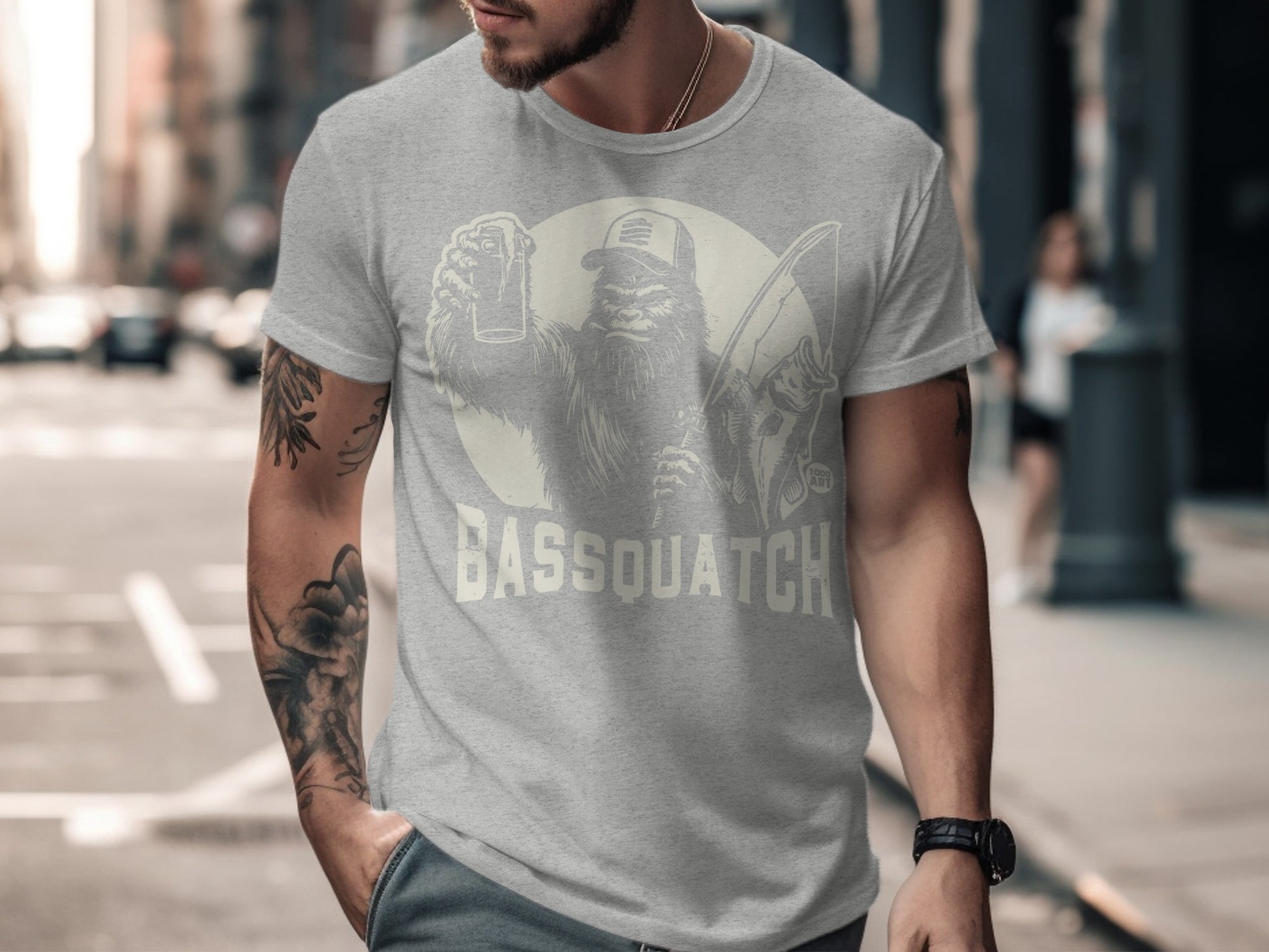 Bassquatch Graphic Tee for Casual Wear Top Product