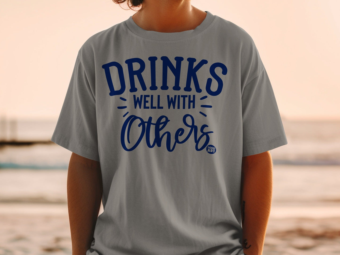 Drinks Well With Others Fun Graphic T-Shirt Product