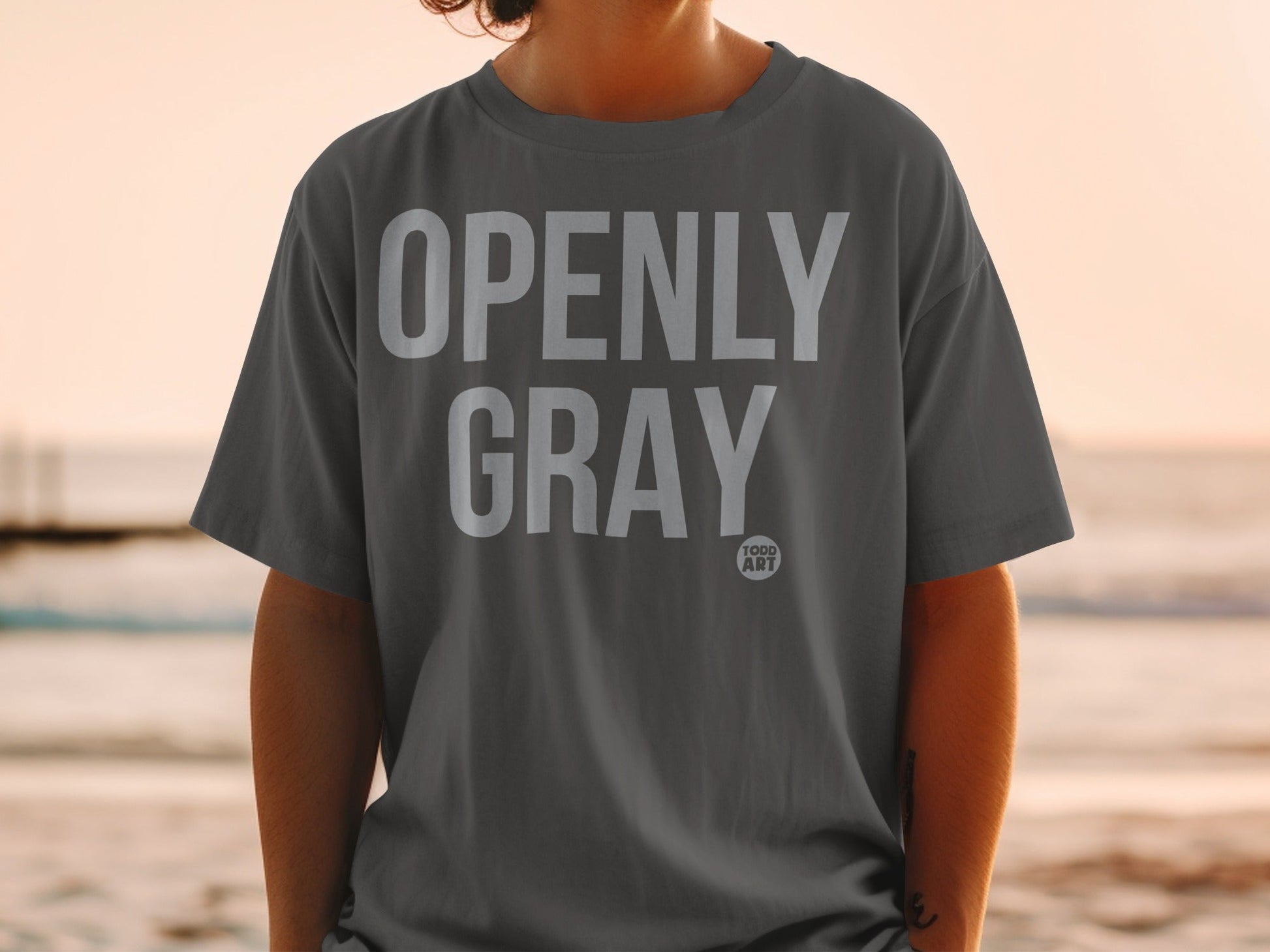 Openly Gray Todd Art Graphic T-Shirt for Trendy Style