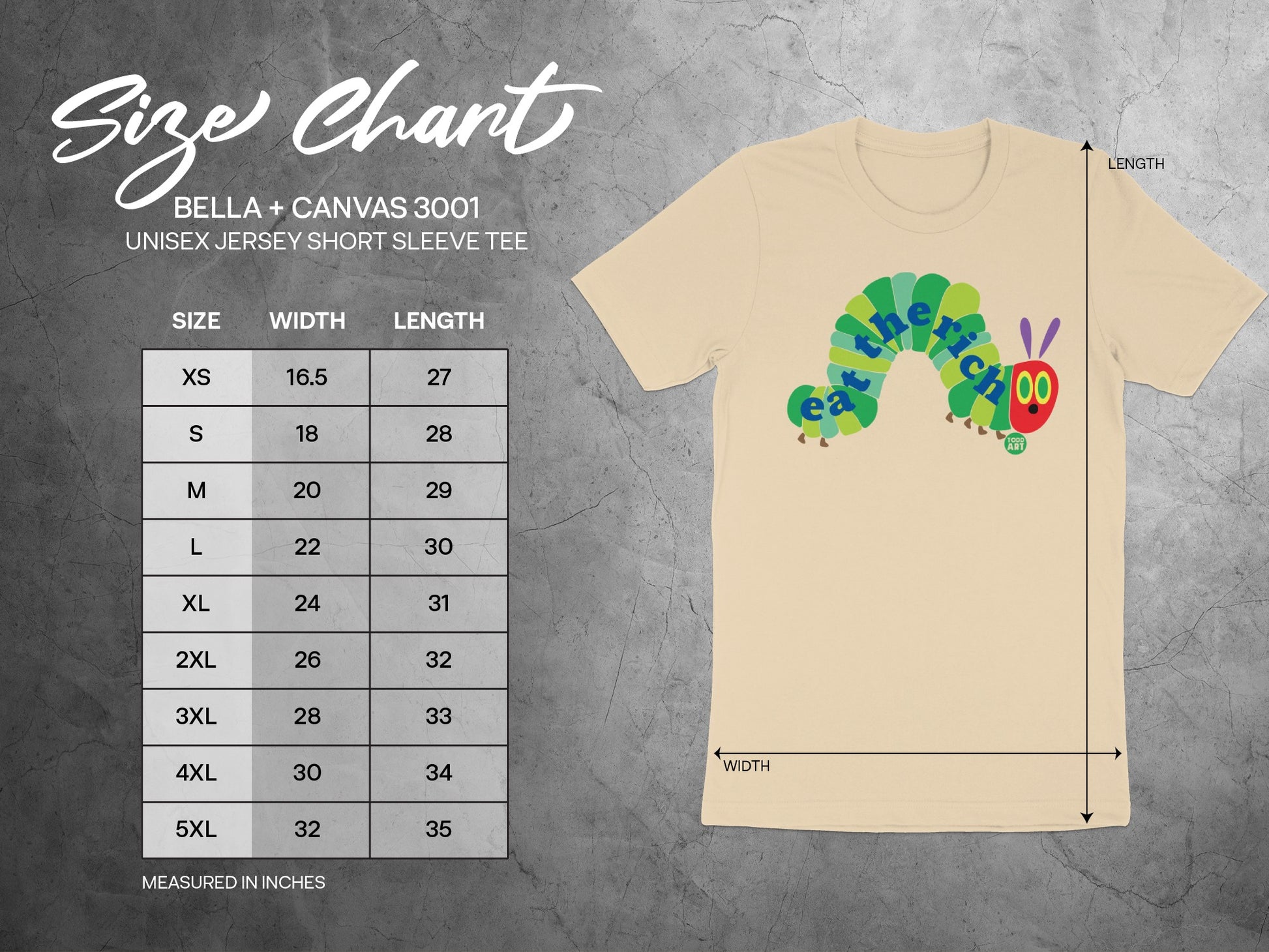 Eat The Rich Caterpillar Graphic Unisex Tee