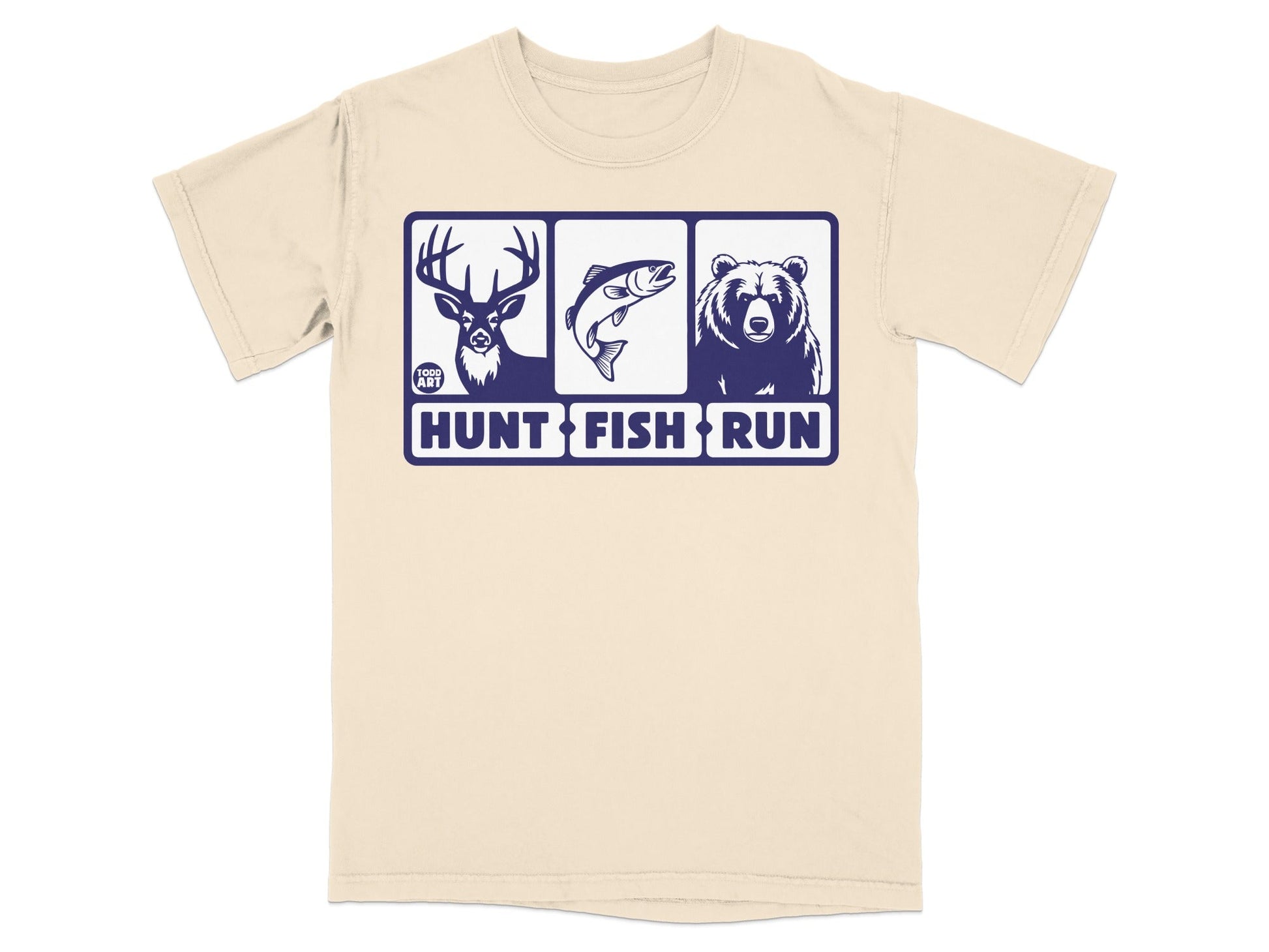 Hunt Fish Run Graphic Outdoor Adventure T-Shirt