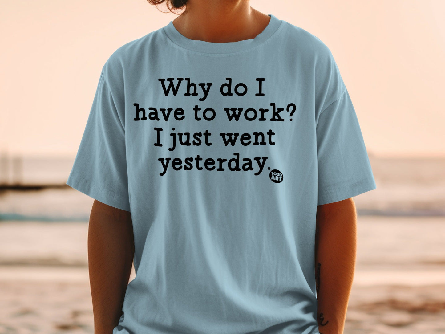 Why do I have to work I just went yesterday t-shirt