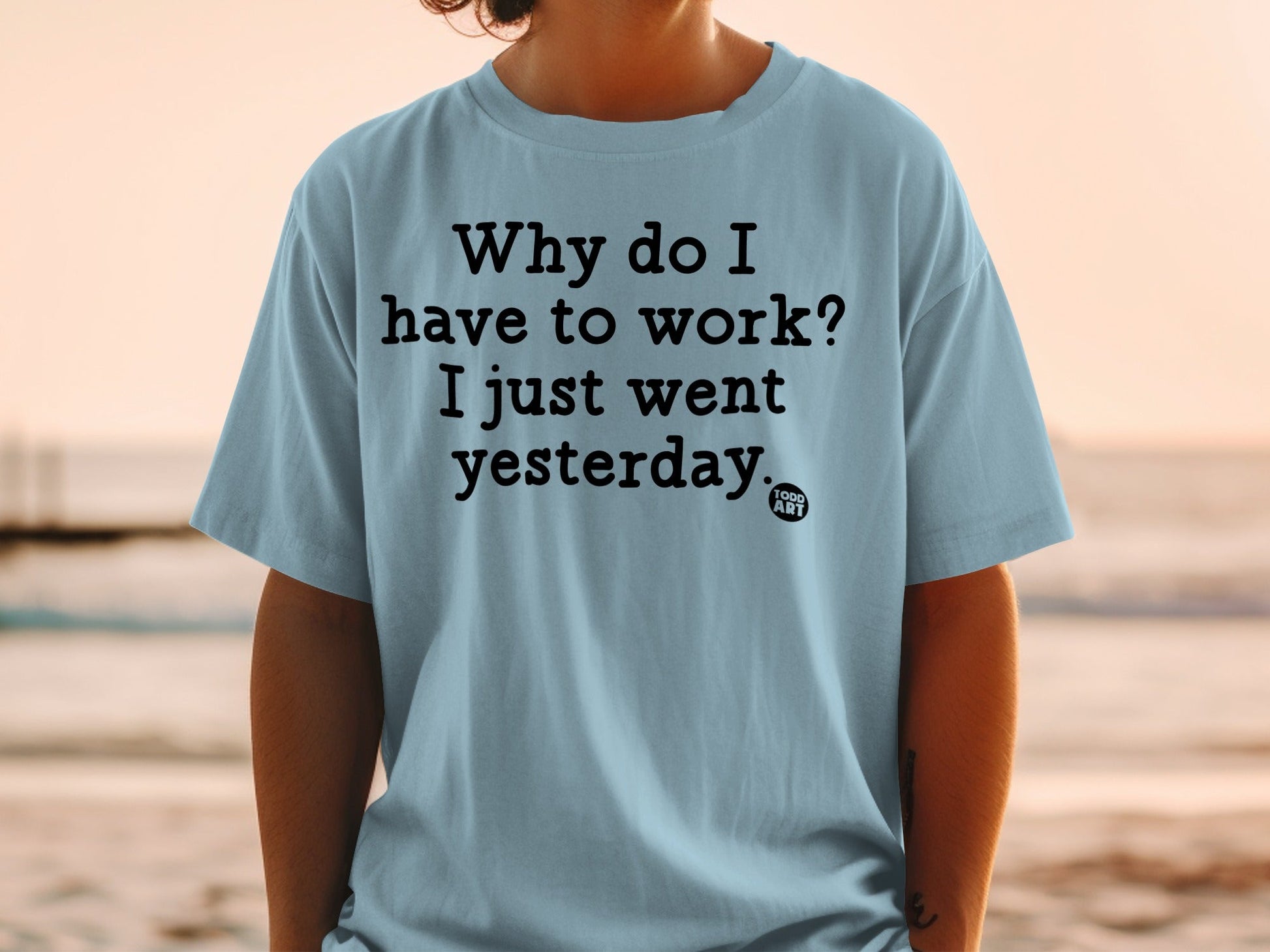 Why do I have to work I just went yesterday t-shirt