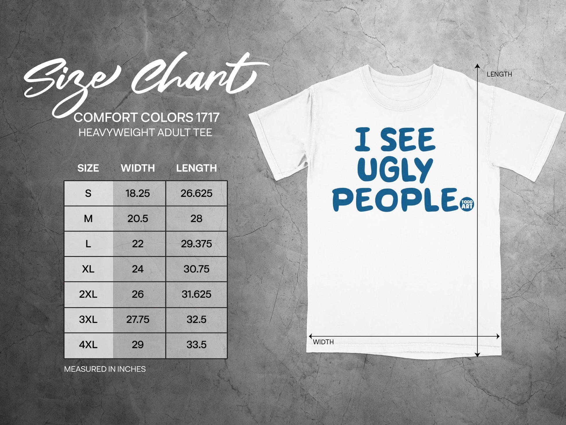 I See Ugly People Graphic Design Adult Tee Shirt