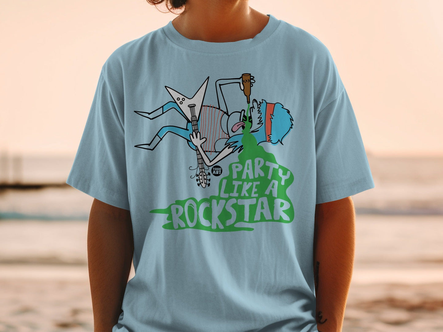 Party Like a Rockstar Graphic Tee Shirt