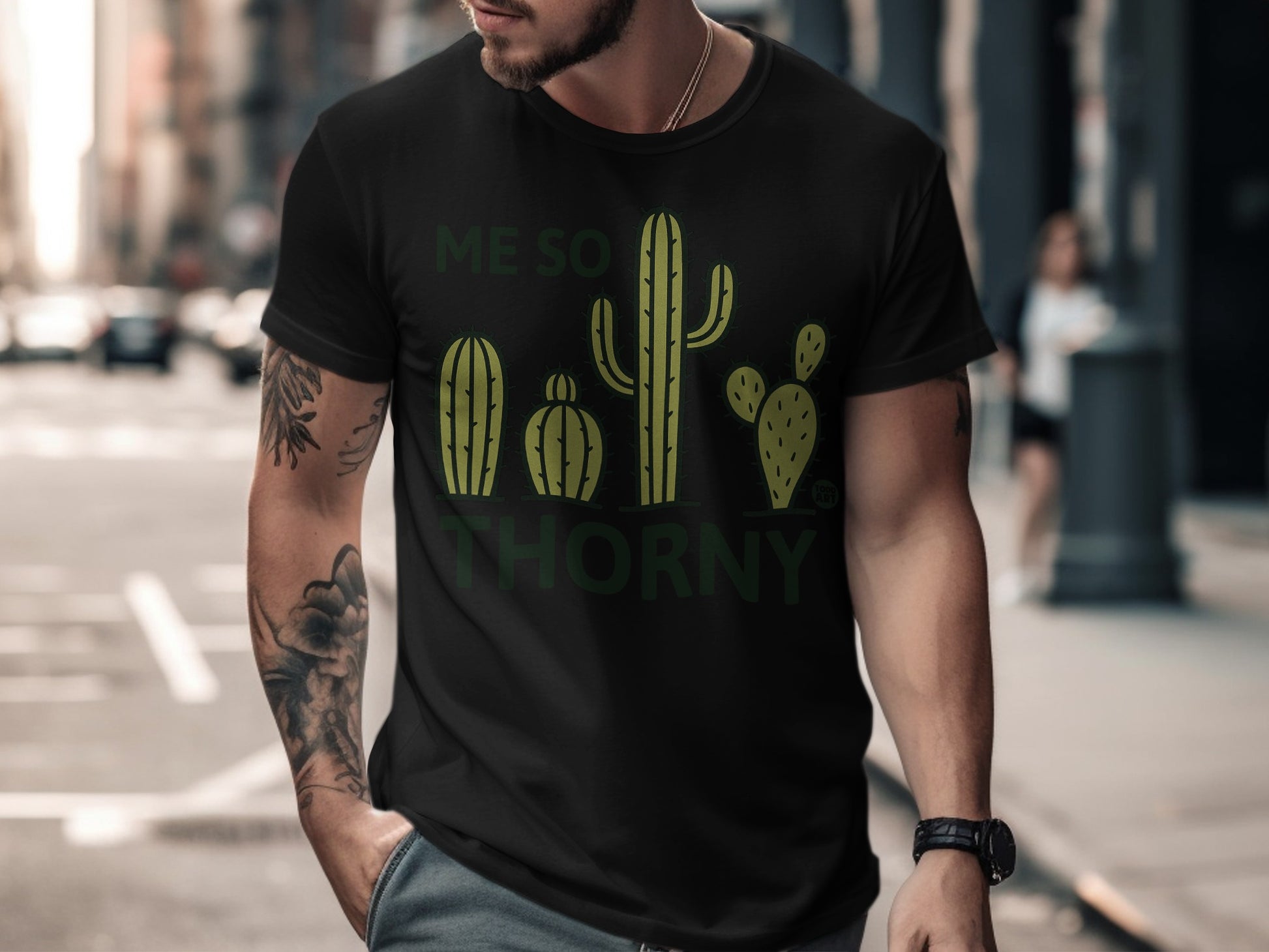 Me So Thorny Cactus Graphic T-Shirt for Humorous Style