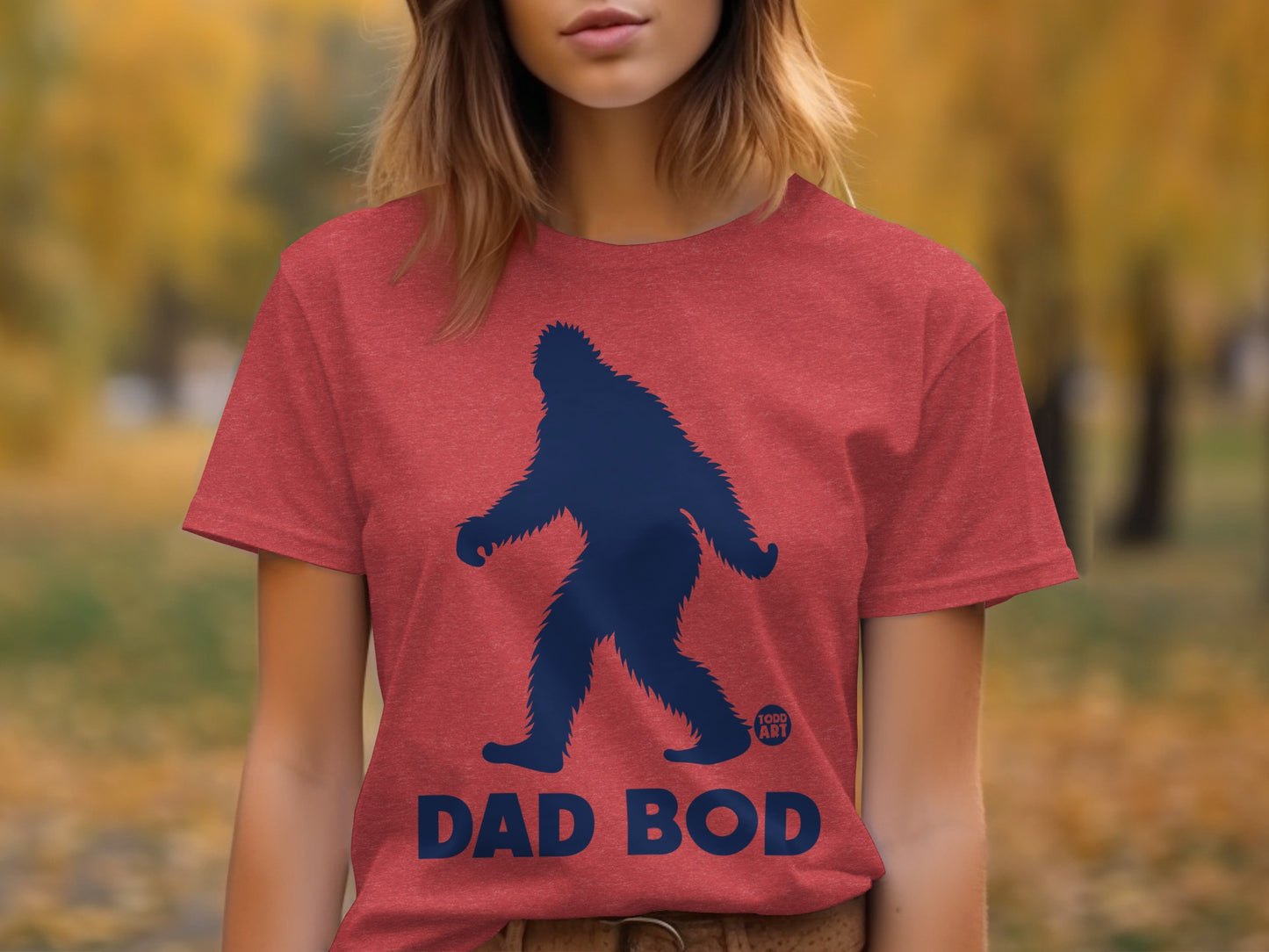 Funny Dad Bod Bigfoot Graphic T-Shirt for Casual Wear