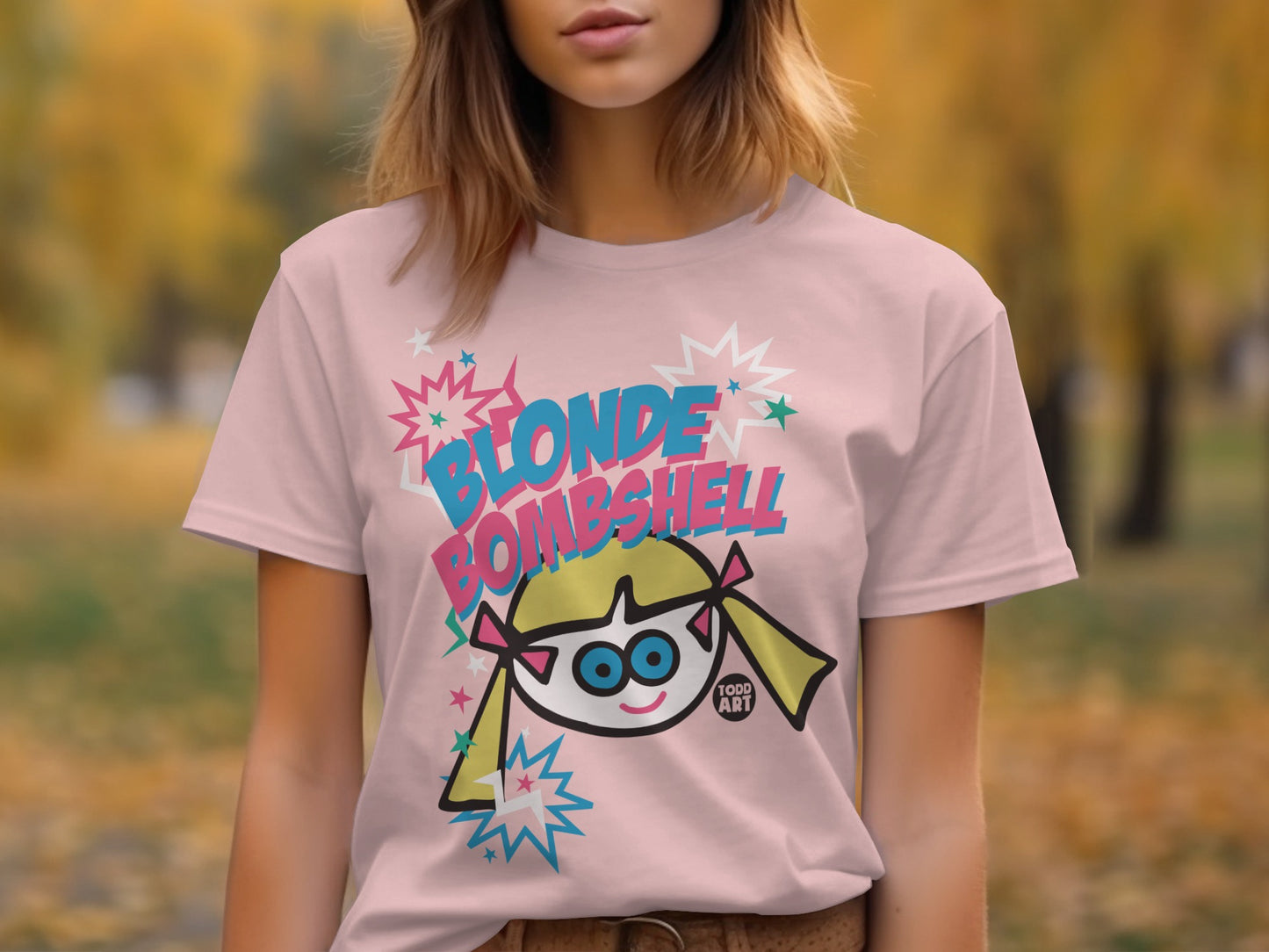 Blonde Bombshell Graphic Tee for Women