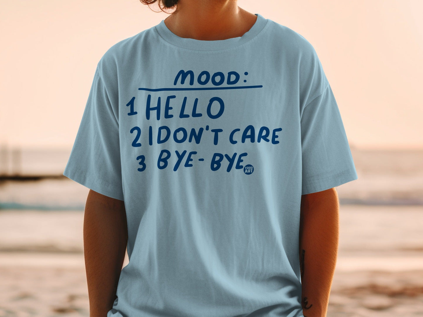 Mood Hello I Don't Care Bye-Bye Graphic T-shirt