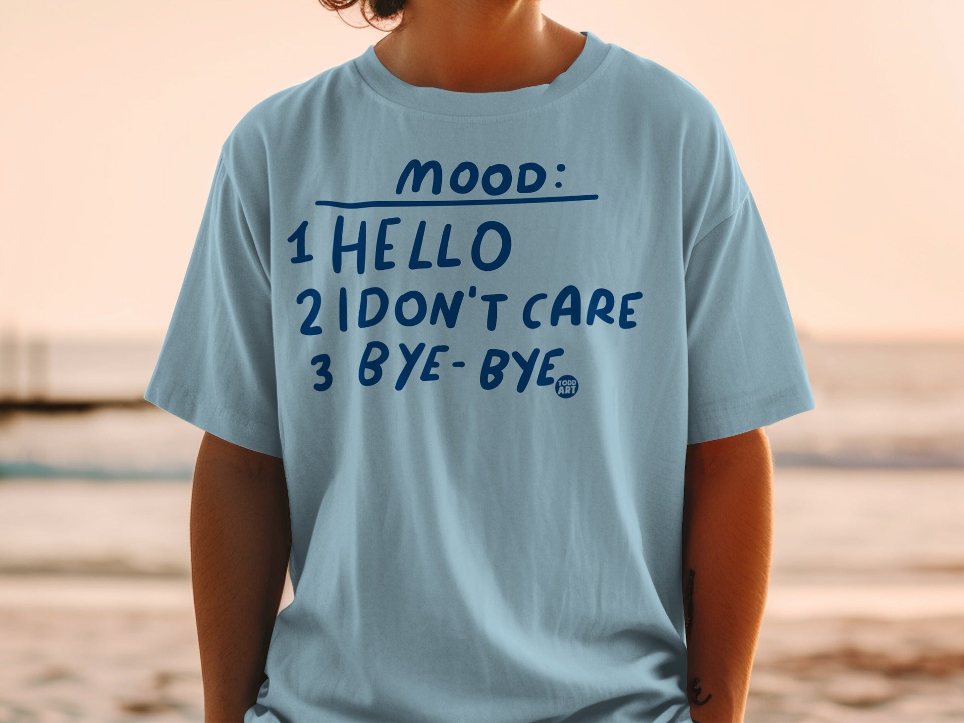 Mood Hello I Don't Care Bye-Bye Graphic T-shirt