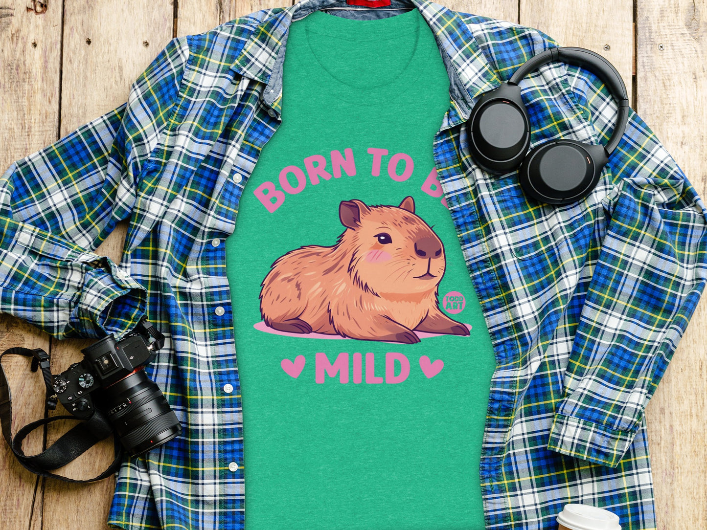 Born to Be Mild Capybara Graphic Tee Shirt