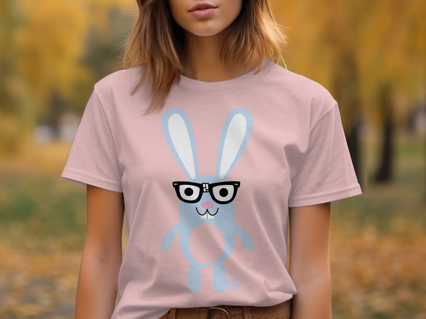 Cute Bunny with Glasses Graphic T-Shirt