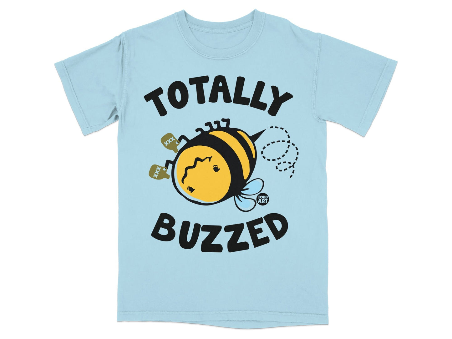 Totally Buzzed Cute Graphic Bee T-shirt for Adults