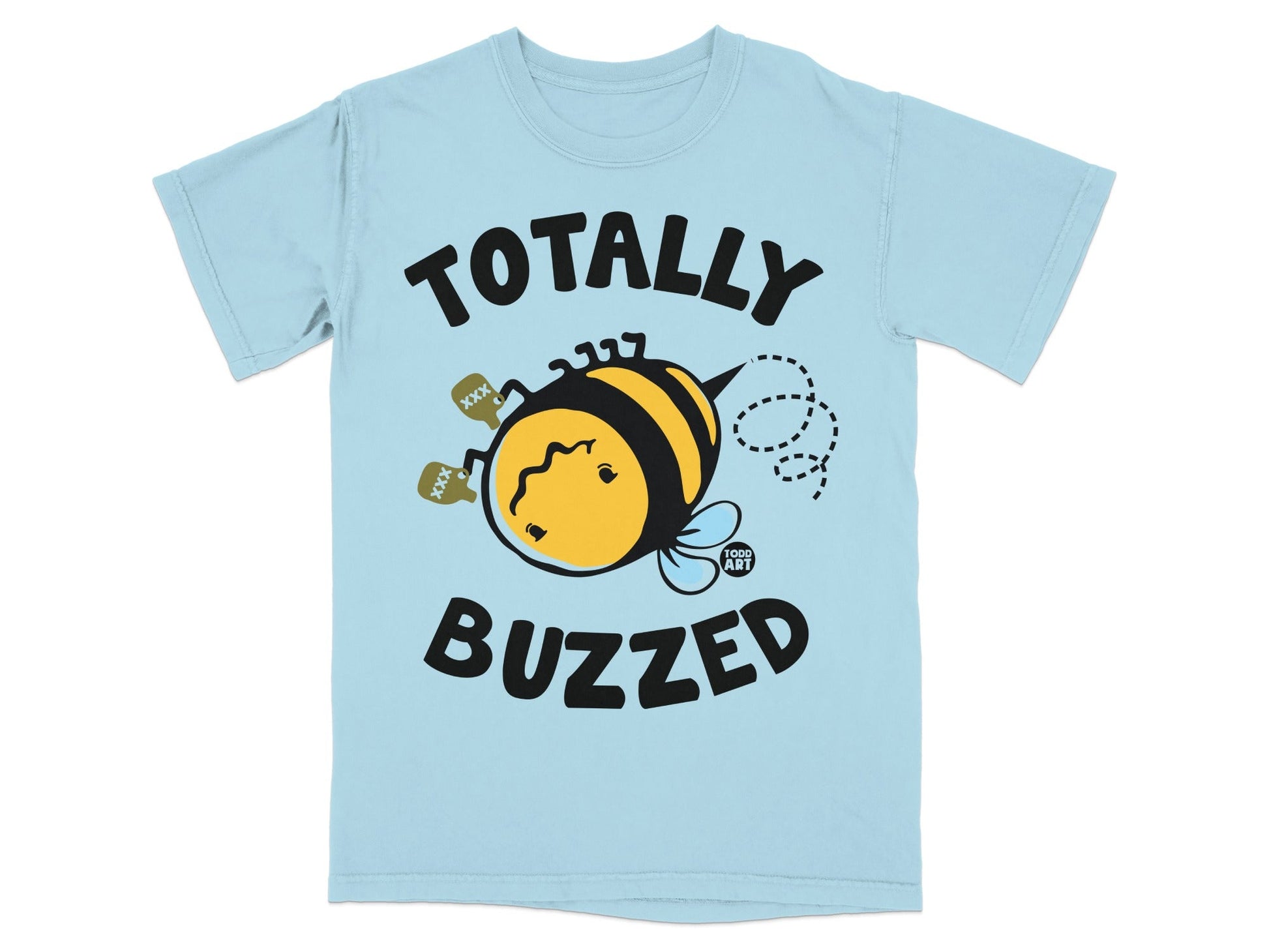Totally Buzzed Cute Graphic Bee T-shirt for Adults