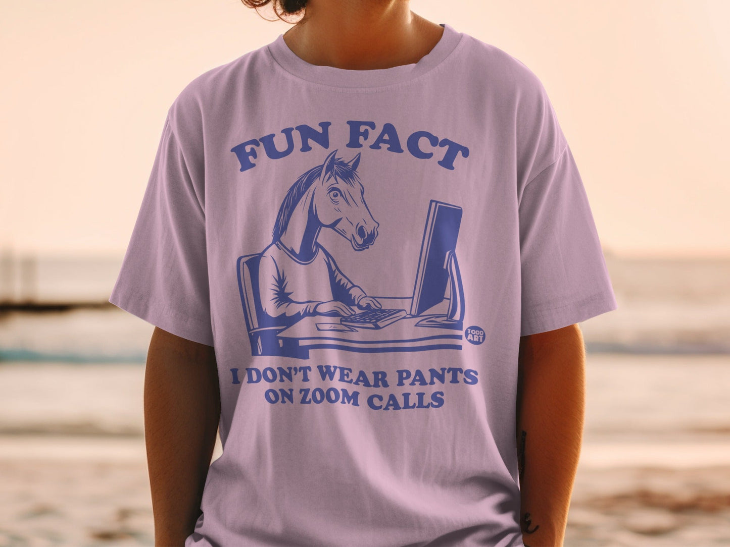 Fun Fact Horse Graphic I Don't Wear Pants T-Shirt