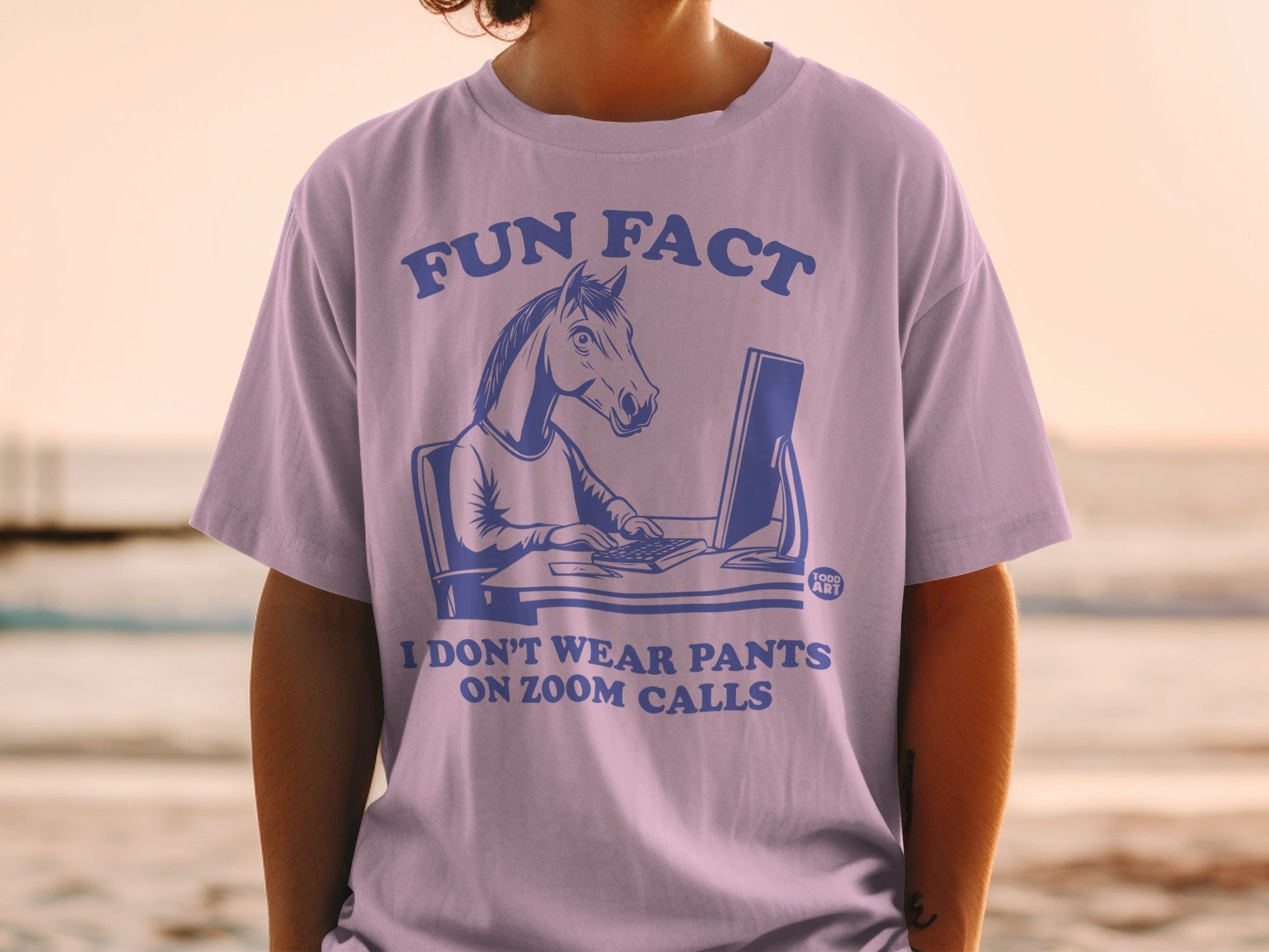 Fun Fact Horse Graphic I Don't Wear Pants T-Shirt