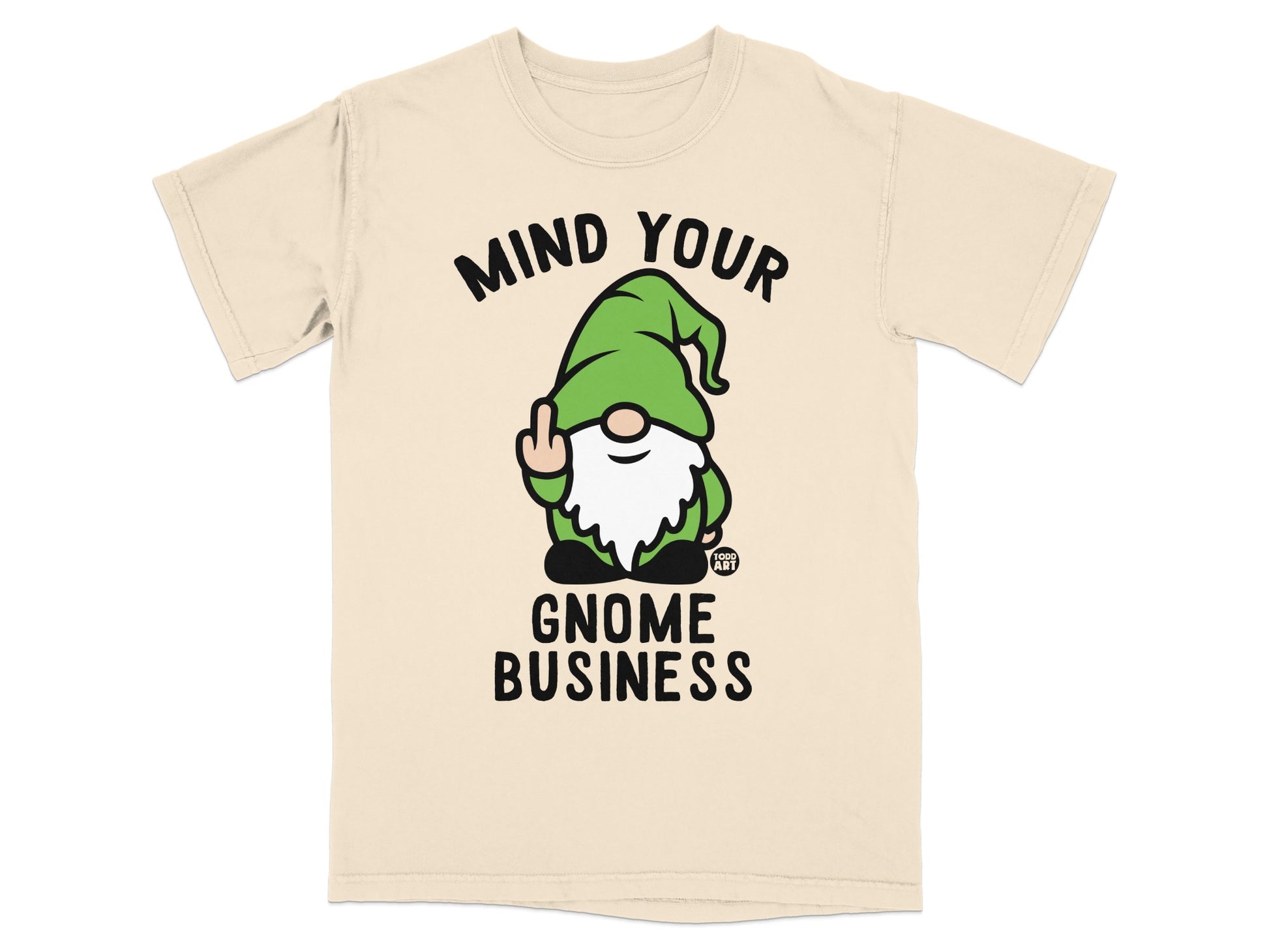 Mind Your Gnome Business Funny Middle Finger product type