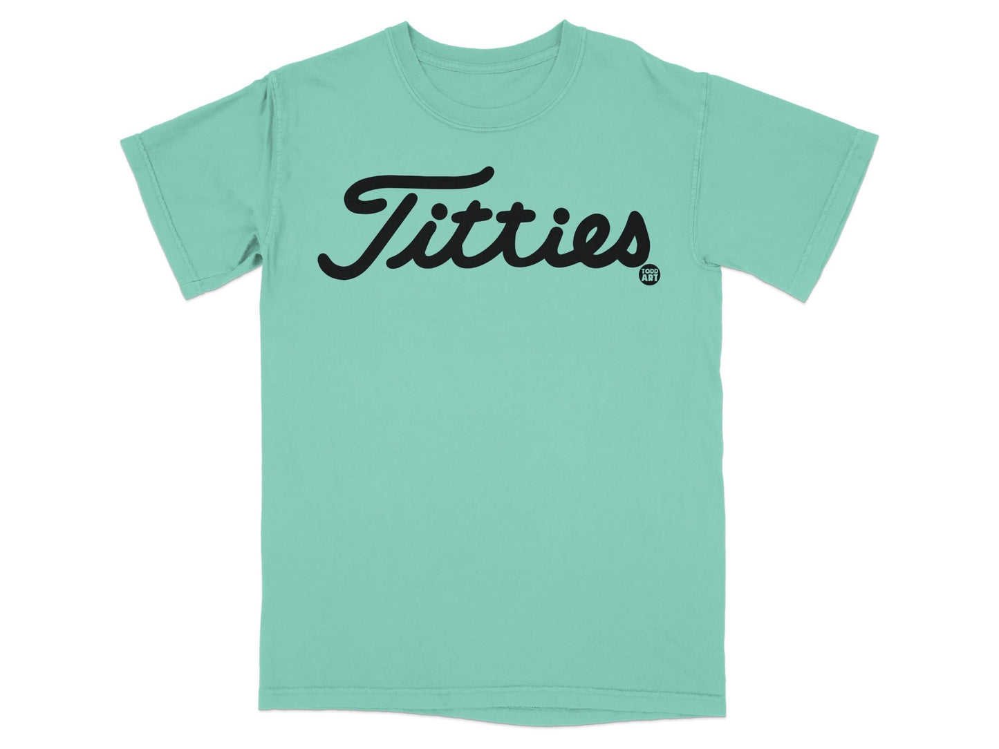 Cool Mint Green Titties Graphic Unisex T-Shirt