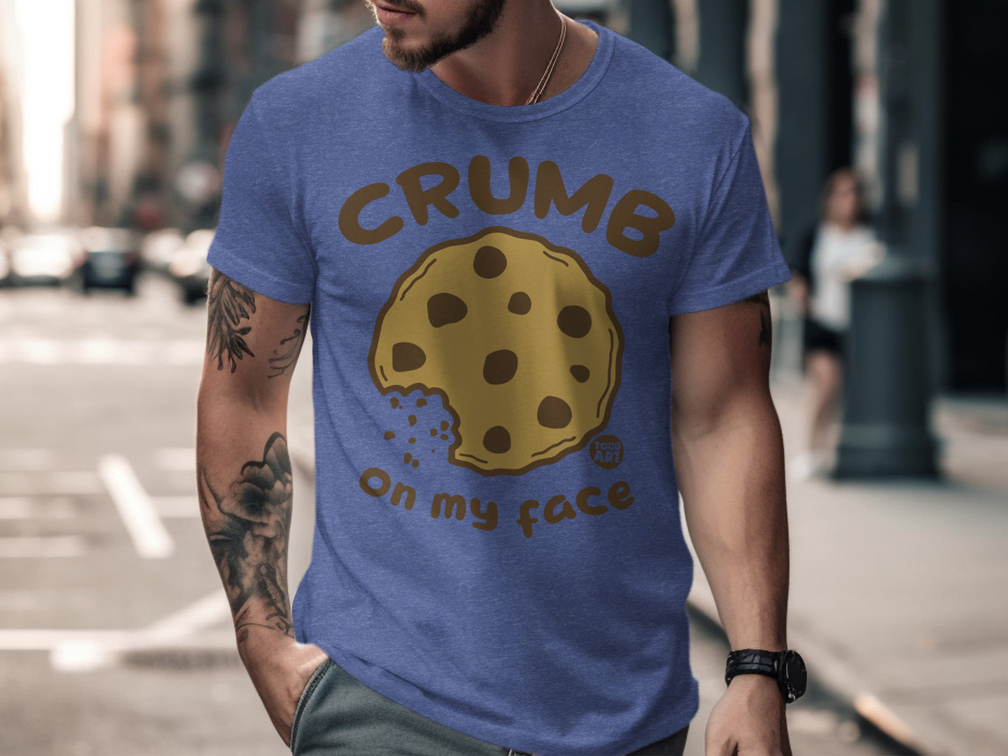 Crumb On My Face Funny Graphic Tee for Cookie Lovers