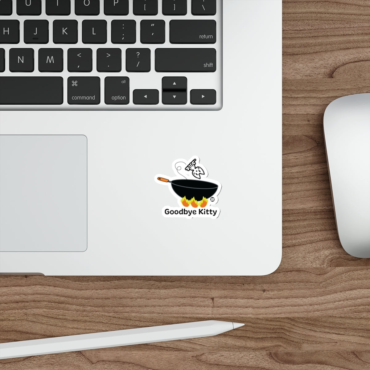 Goodbye Kitty Humorous Sticker for Laptops and More