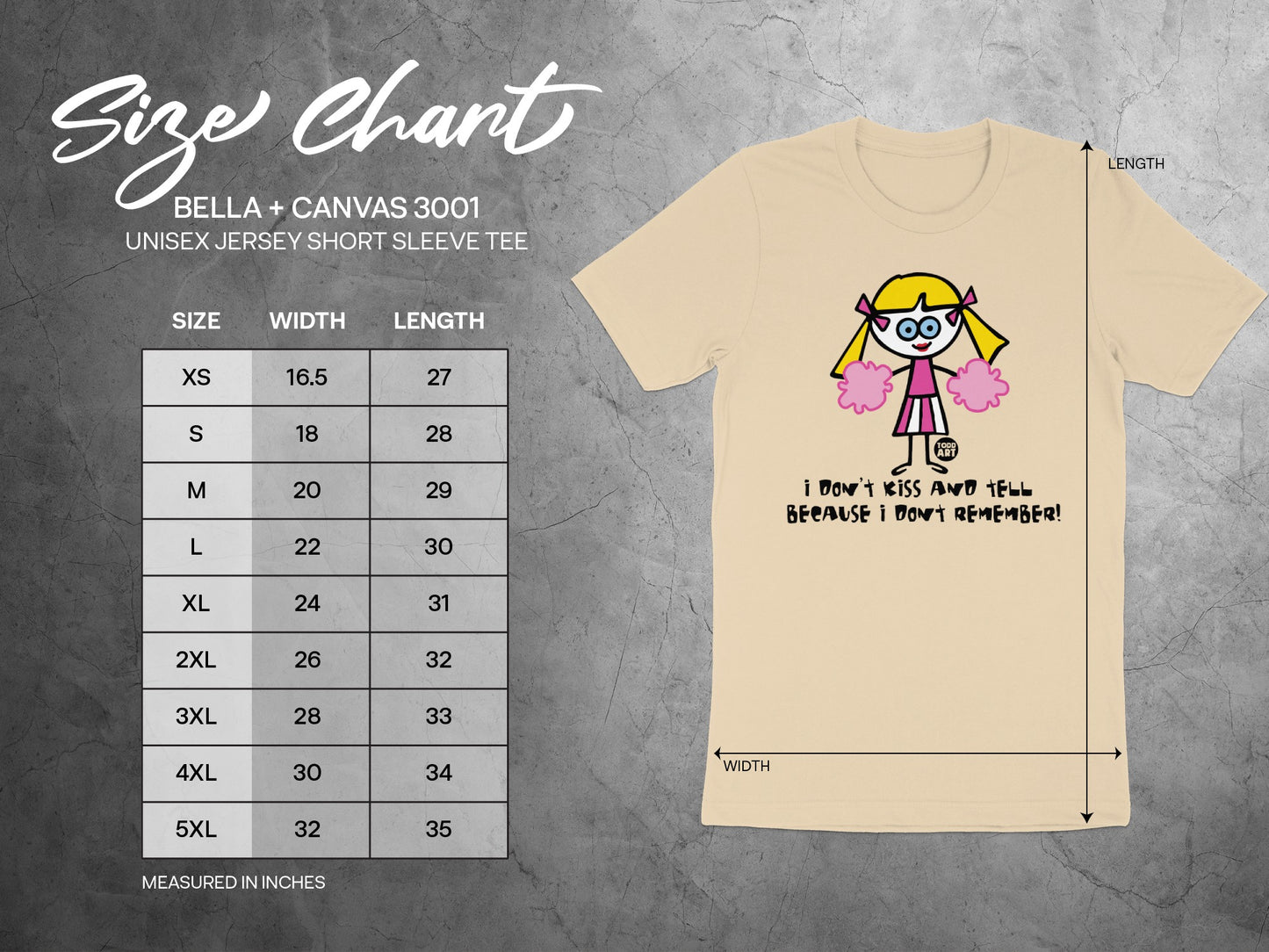 Fun Cartoon Cheerleader Graphic Tee Shirt