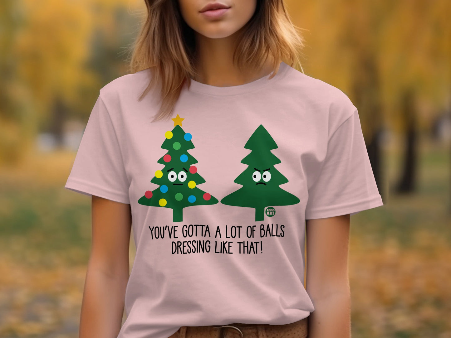 Funny Christmas Tree T-shirt with Holiday Humor