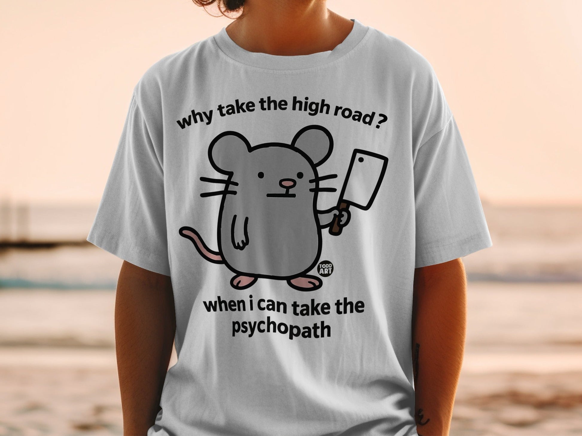 Funny Mouse Cleaver Quote Graphic Design T-Shirt