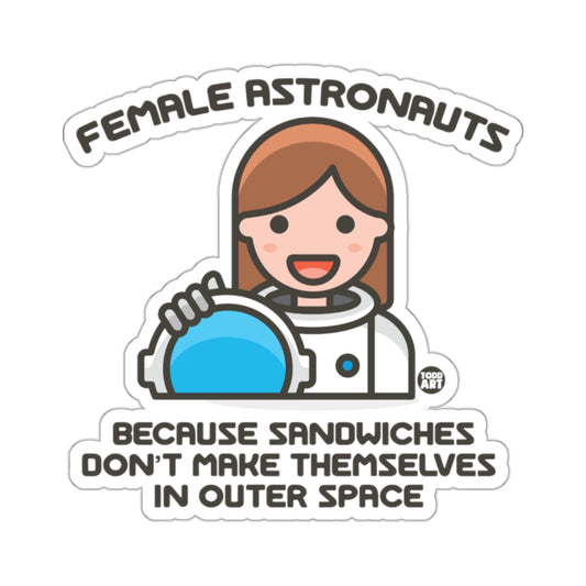 Female Astronauts Outer Space Sandwiches Sticker
