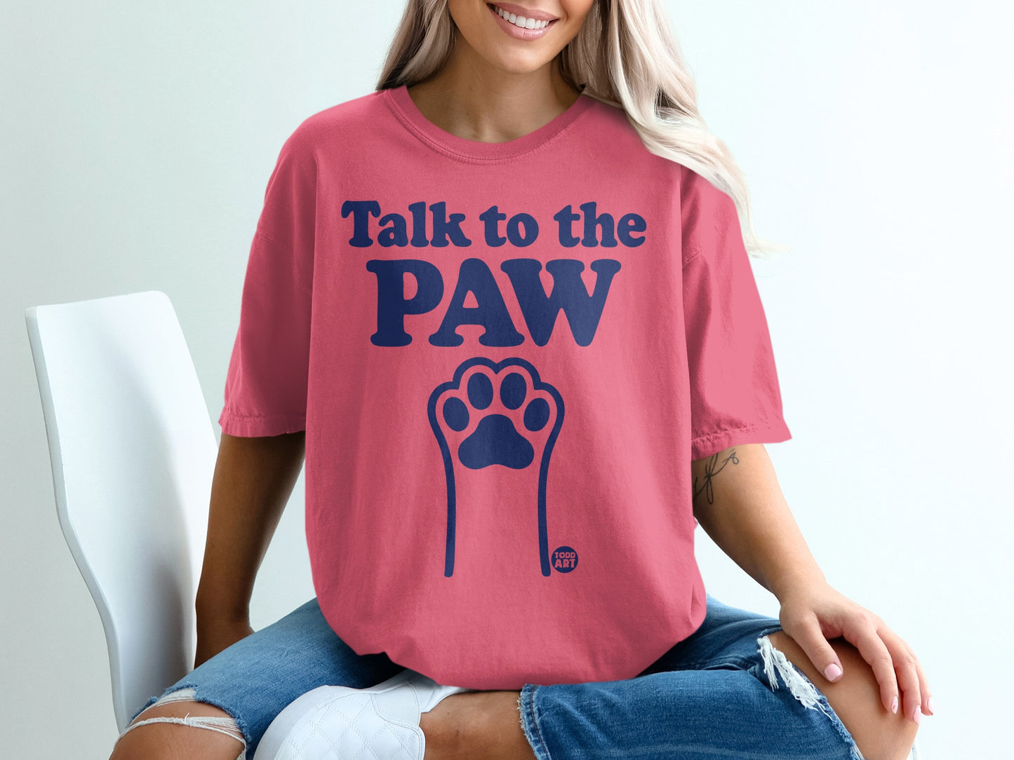 Talk to the Paw Graphic Short Sleeve Shirt Product
