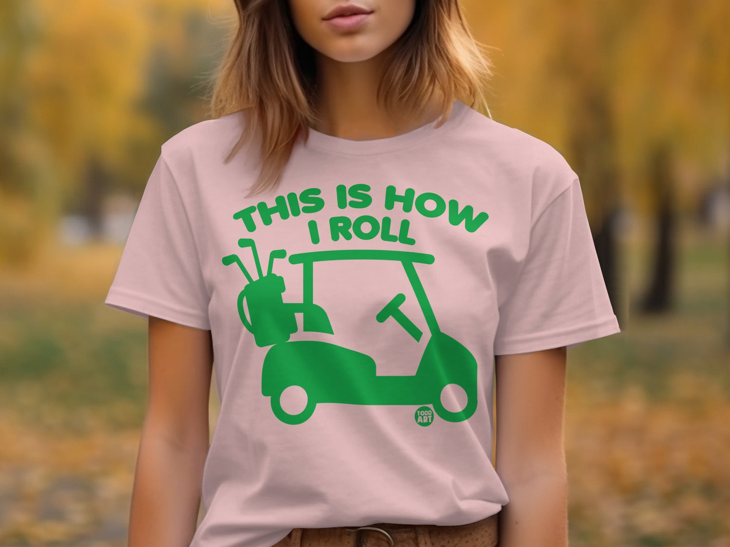 This Is How I Roll Golf Cart Graphic Tee Shirt