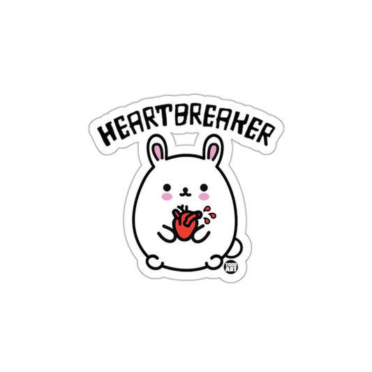 Cute Heartbreaker Bunny Holding Heart Sticker