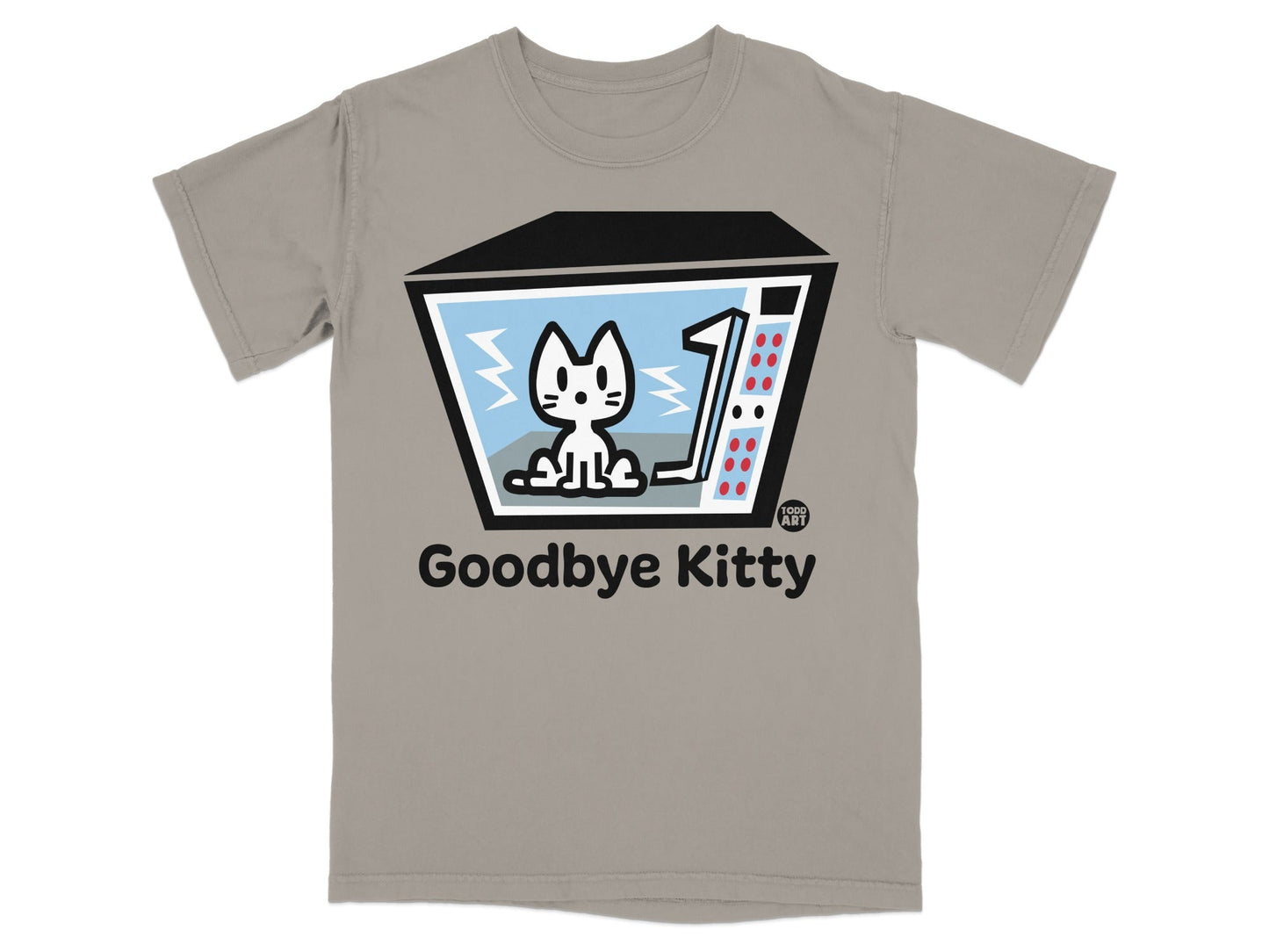 Goodbye Kitty Graphic Tee Shirt Retro Style Design