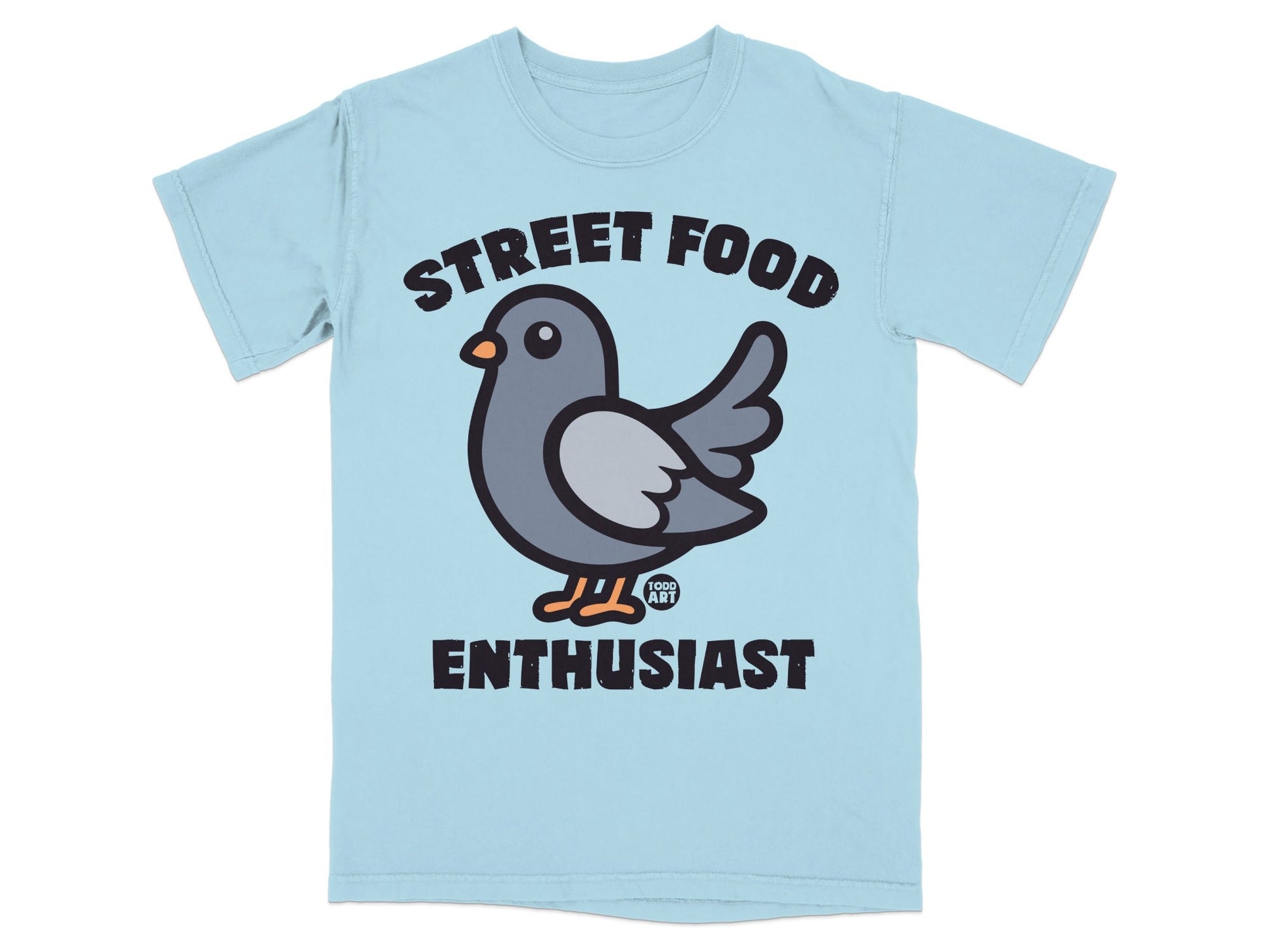Street Food Enthusiast Pigeon Graphic T-shirt