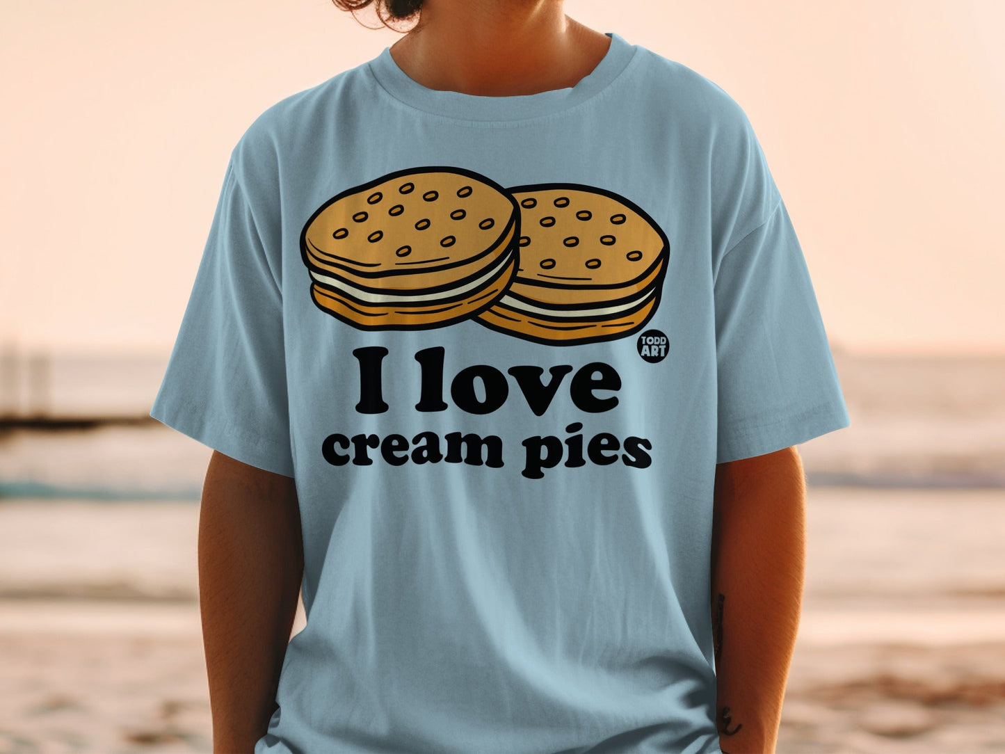 I Love Cream Pies Graphic Tee Fun Foodie Shirt