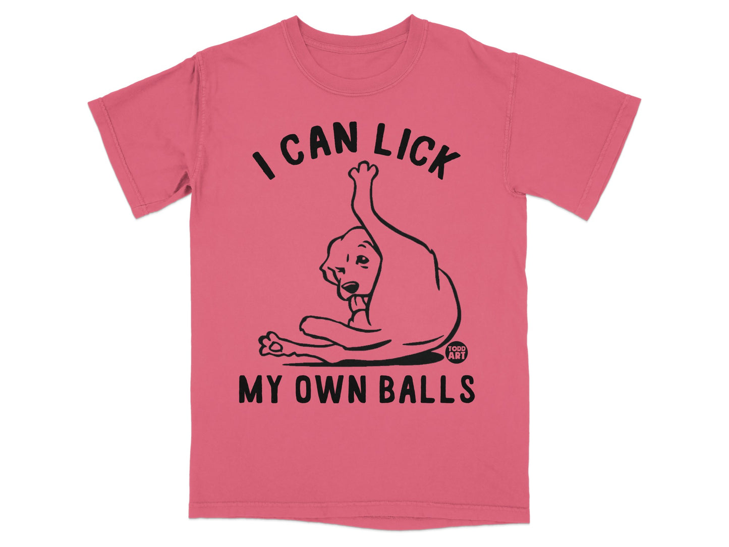 I Can Lick My Own Balls Funny Graphic T-Shirt