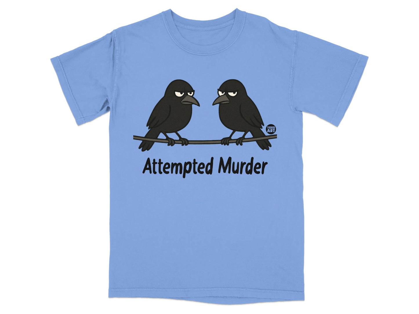 Attempted Murder Funny Raven Graphic T-Shirt