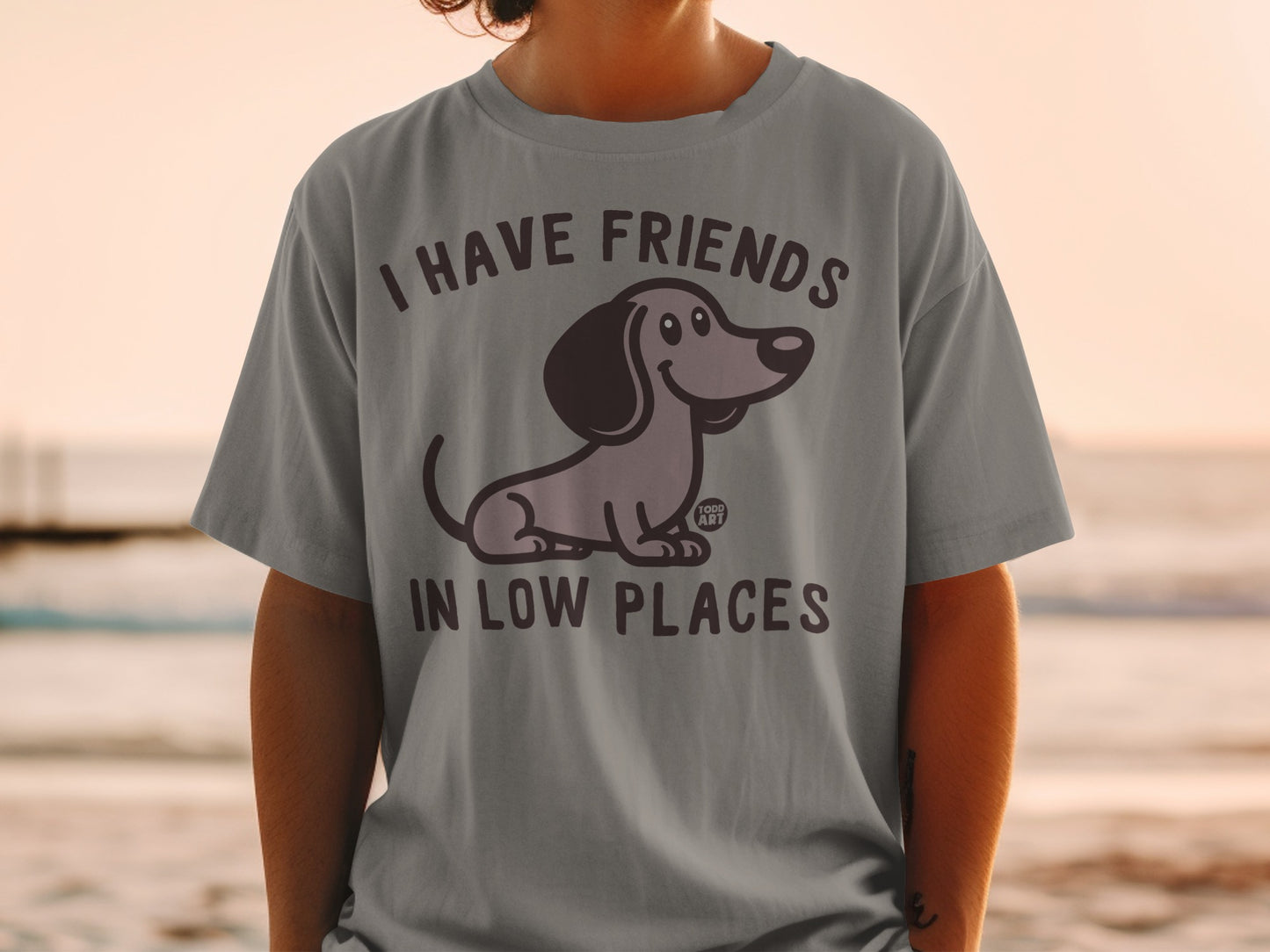 I Have Friends in Low Places Dog Graphic T-Shirt