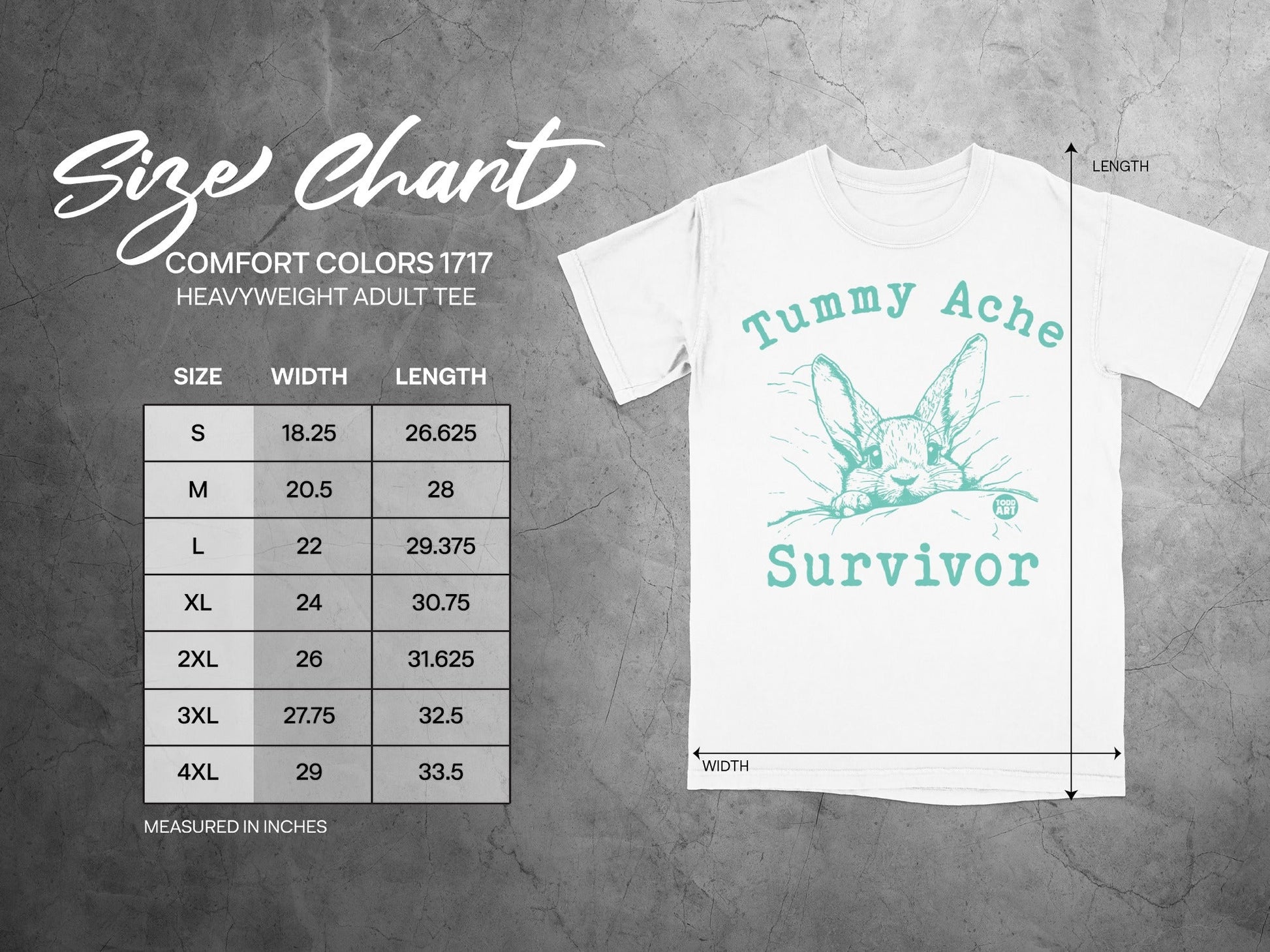 Tummy Ache Survivor Comfort Colors 1717 Adult Tee