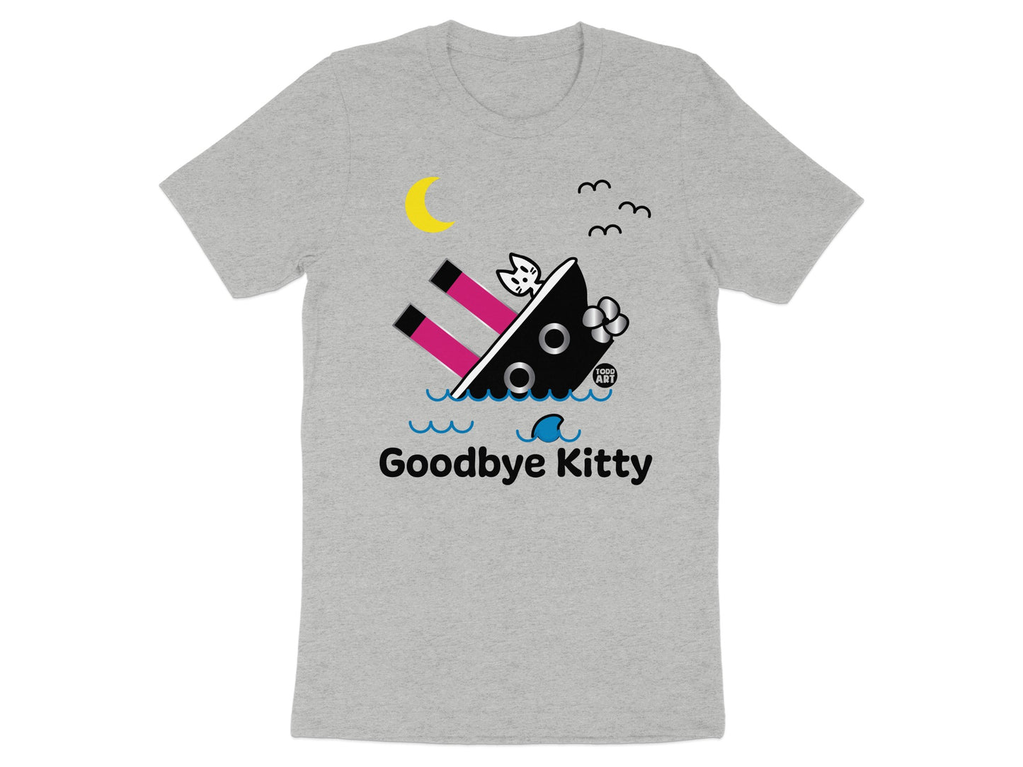 Goodbye Kitty Sinking Ship Graphic T-shirt