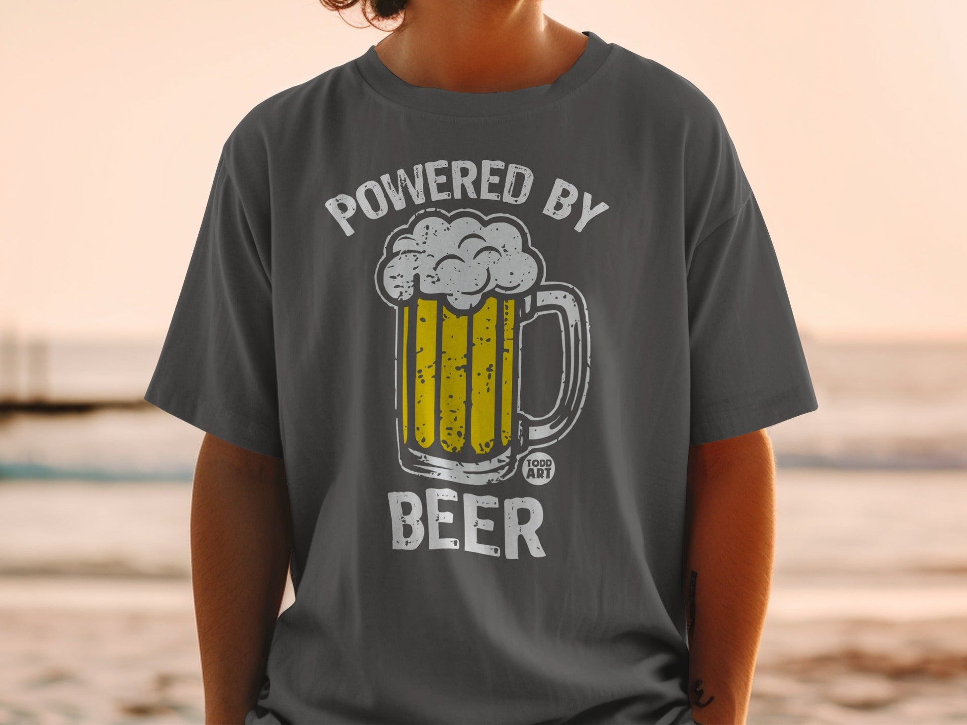 Powered by Beer Graphic T-shirt