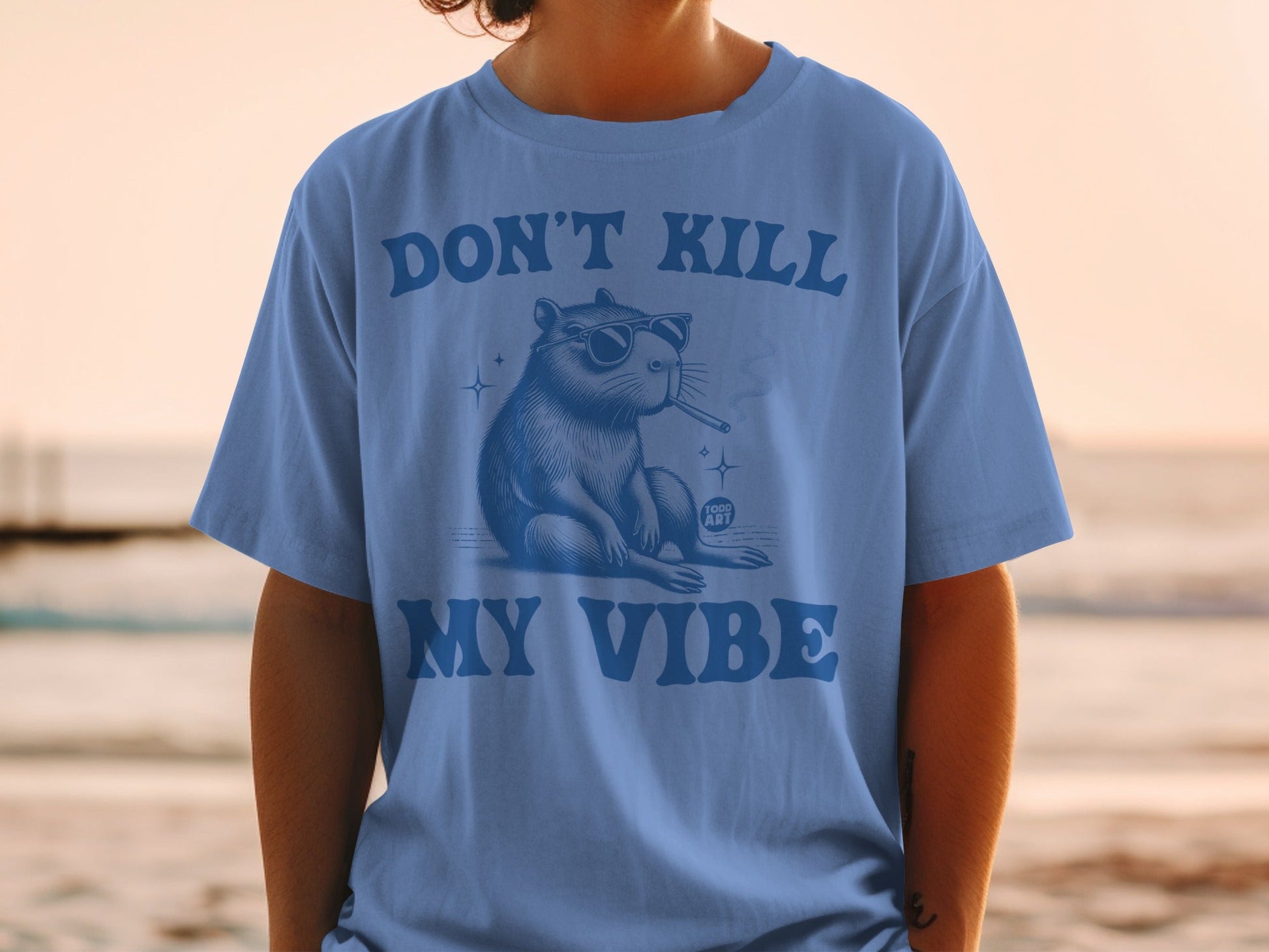 Don't Kill My Vibe Cool Smoking Mouse Shirt