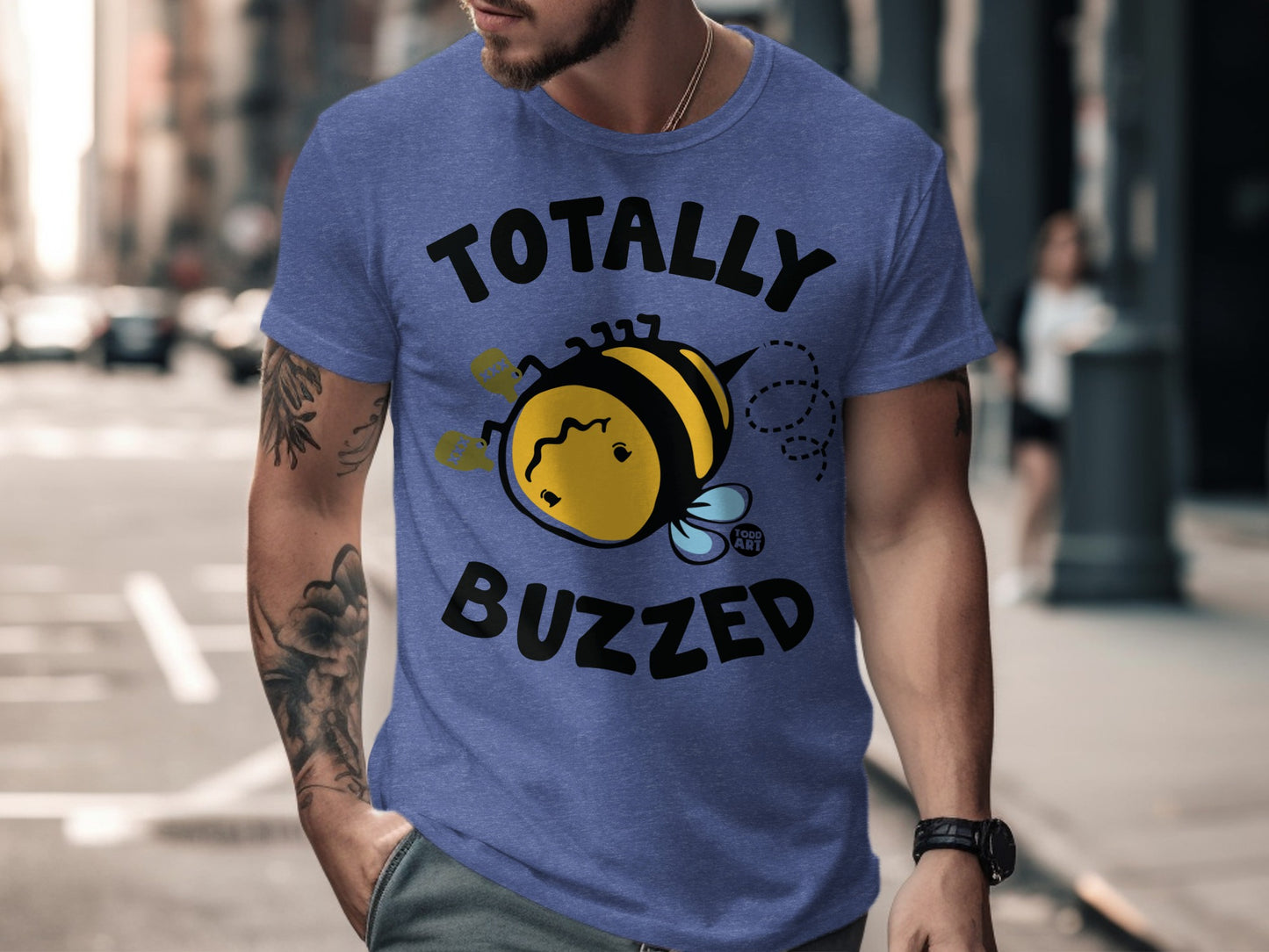 Totally Buzzed Bee Graphic Tee for Casual Wear