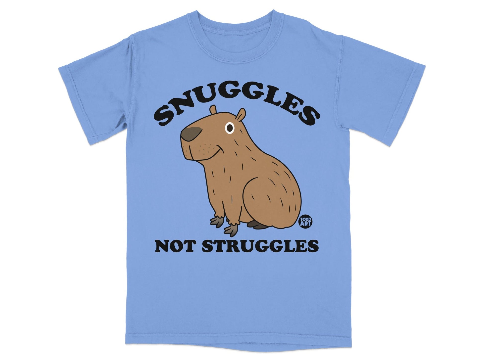 Snuggles Not Struggles Cute Animal Graphic T-Shirt