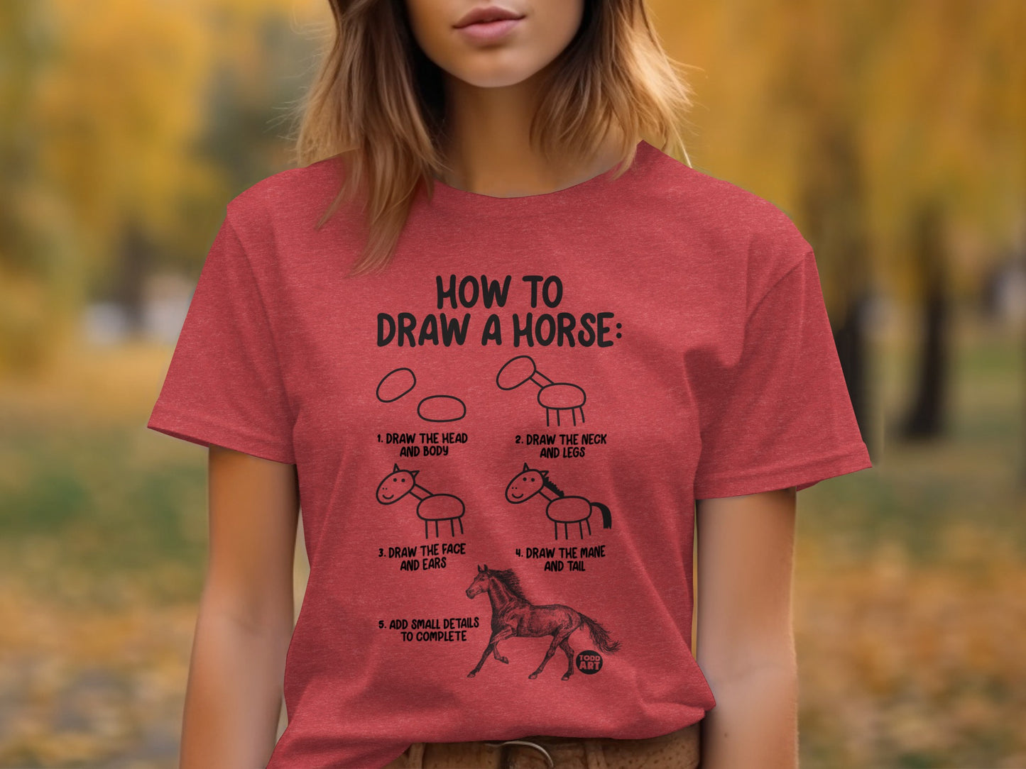 How to Draw a Horse Diagram Step-by-Step Tutorial Shirt