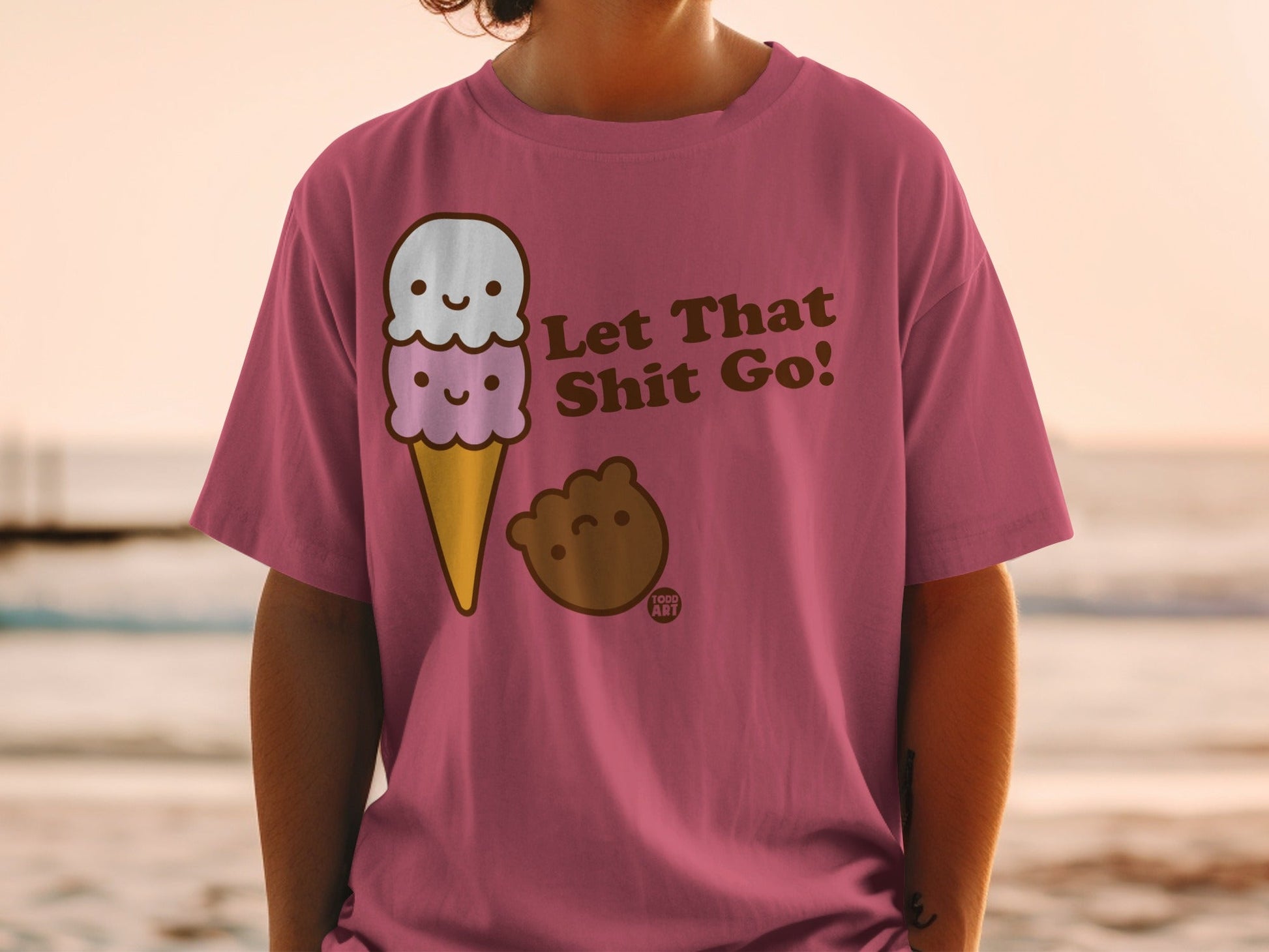 Let That Shit Go Ice Cream Graphic Tee Shirt