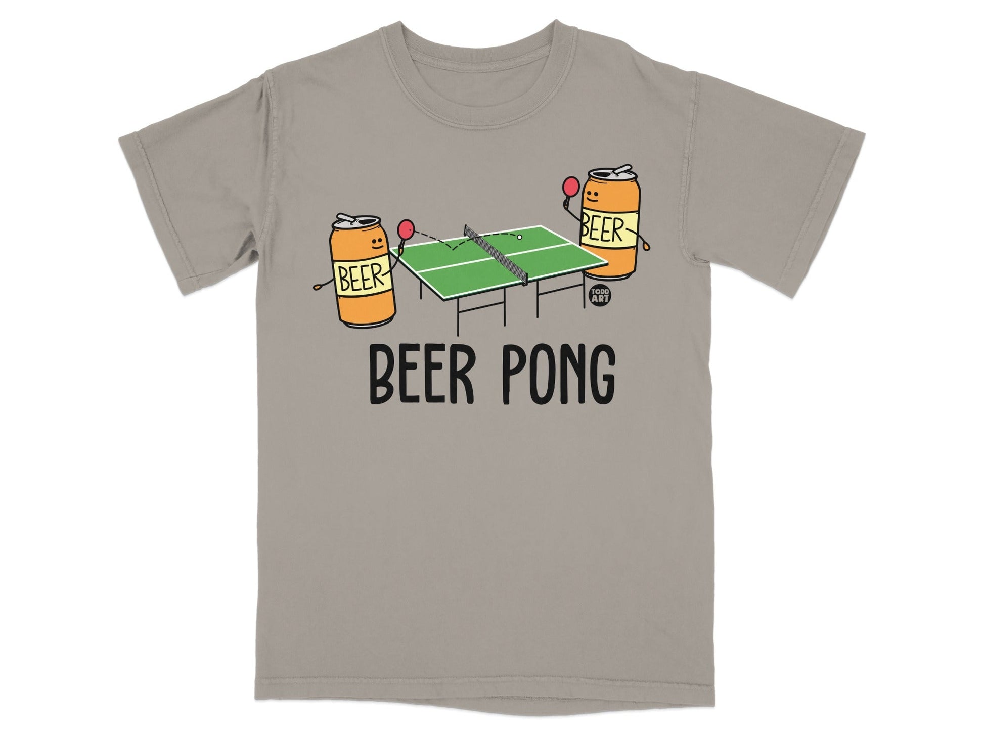 Funny Beer Pong Graphic Illustration Shirt