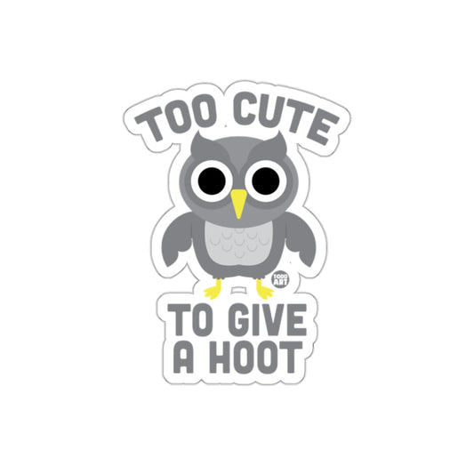 Too Cute To Give A Hoot Owl Illustration Funny sticker
