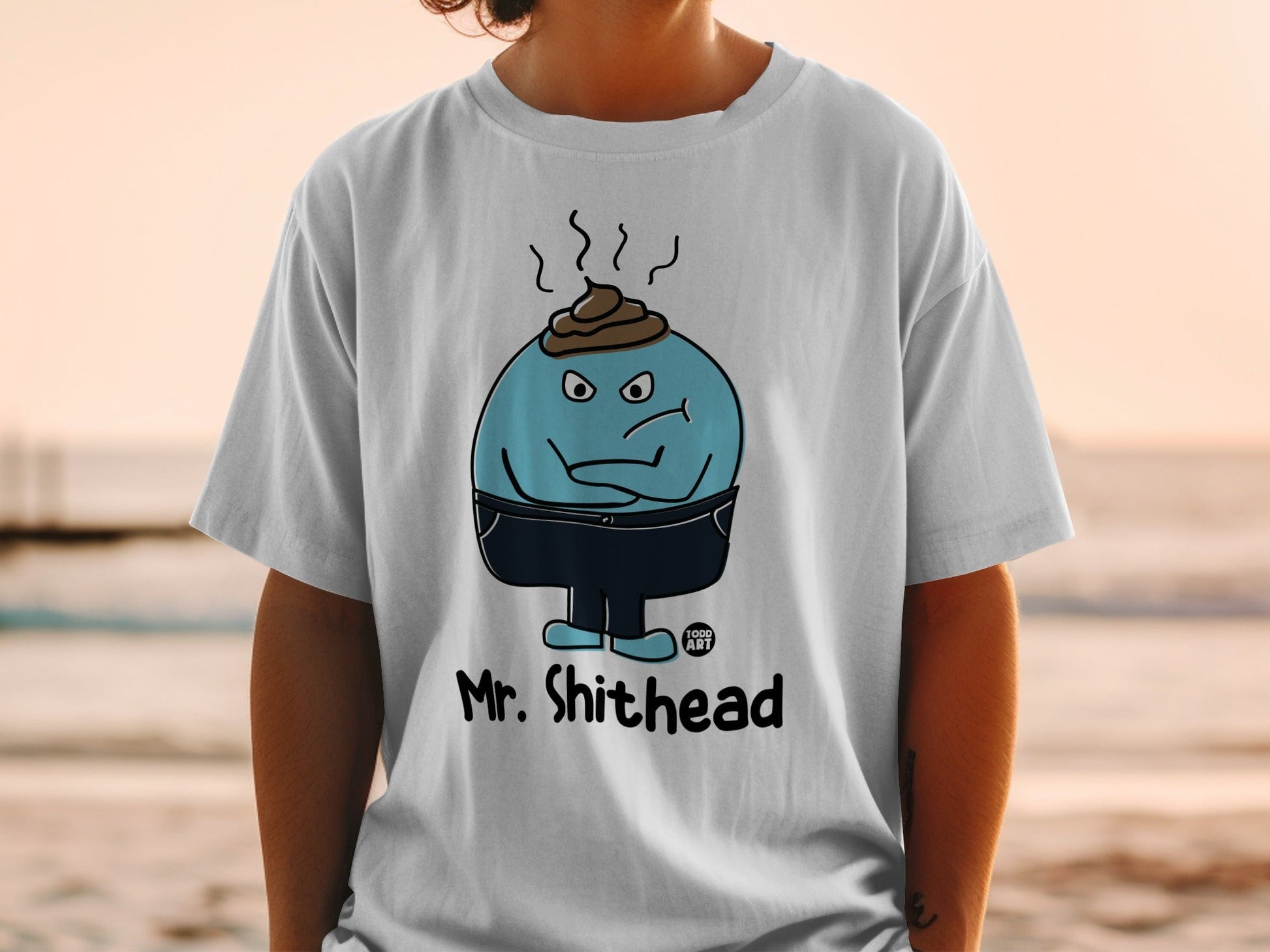 Mr. Shithead Cartoon Character Graphic T-Shirt